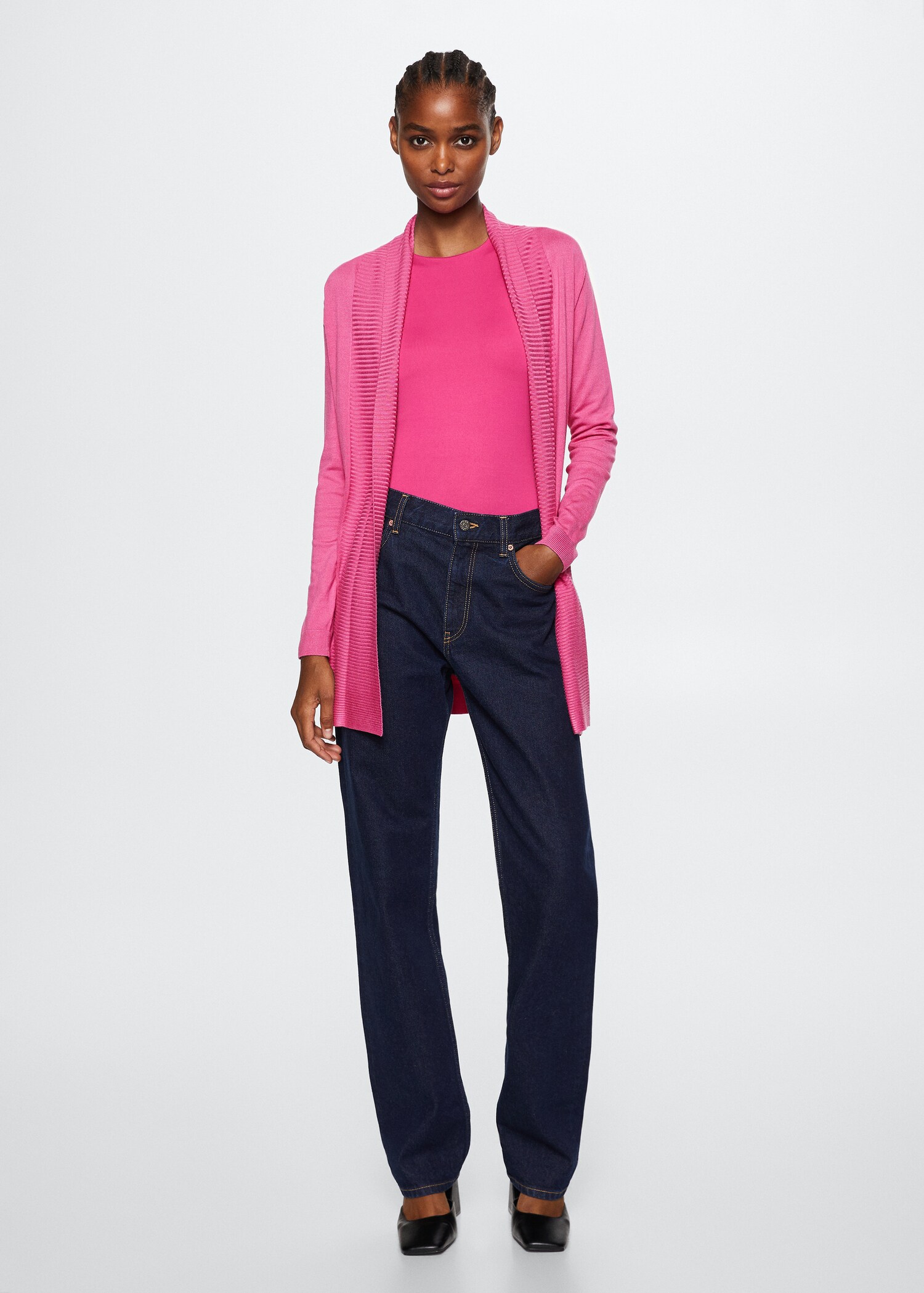 Fine-knit cardigan - General plane