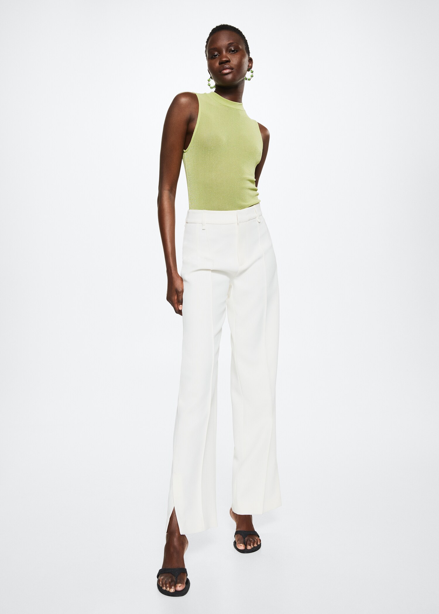 Knit semi-transparent top - General plane