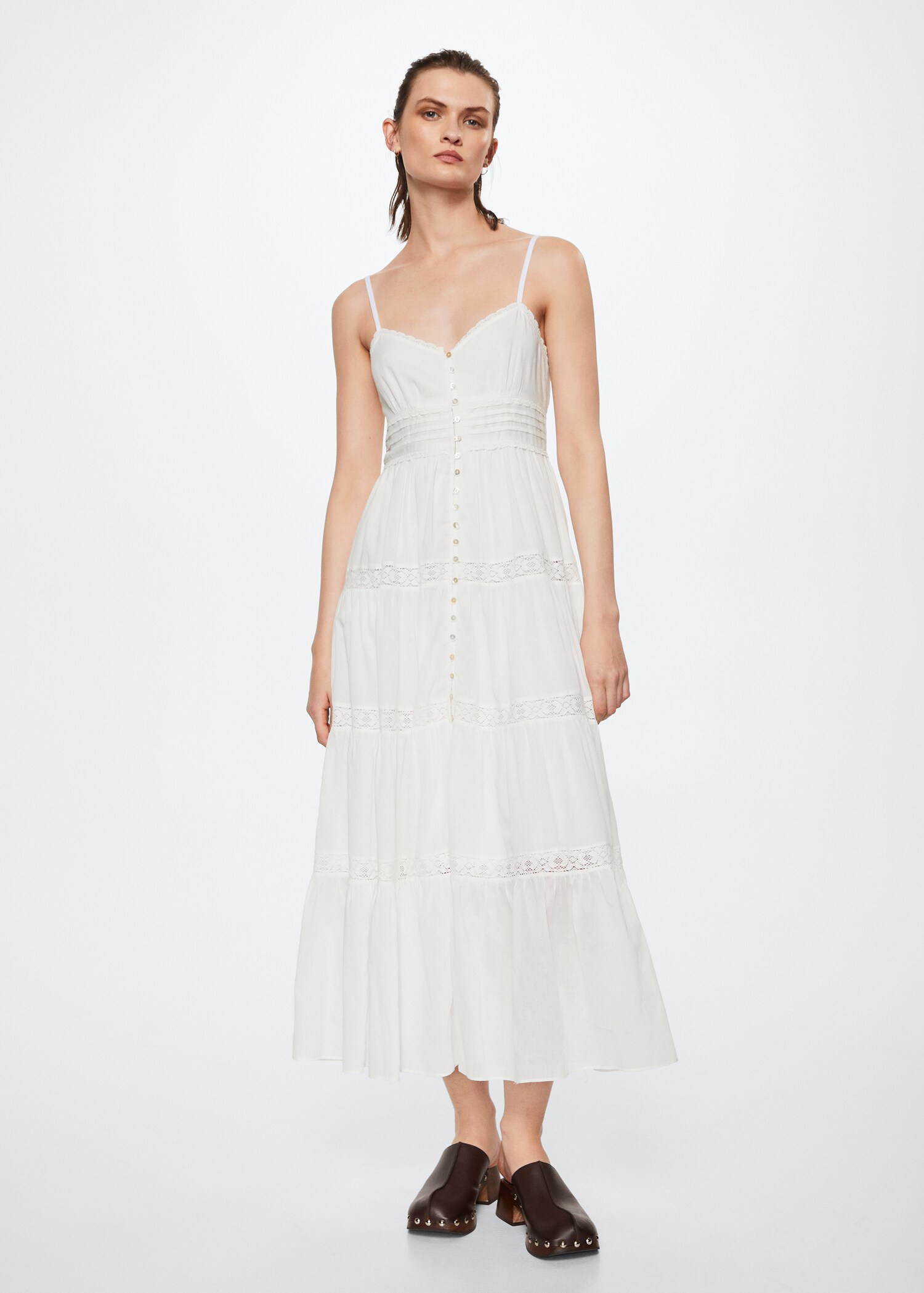 Frill cotton dress - General plane