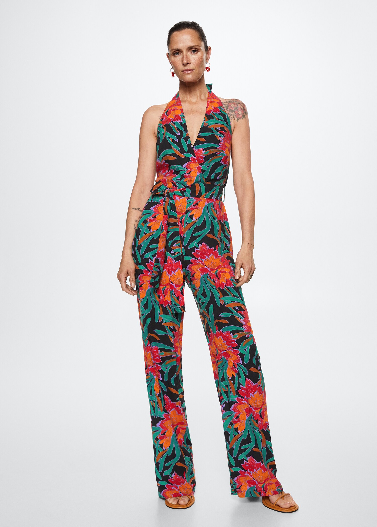 Floral print jumpsuit - General plane