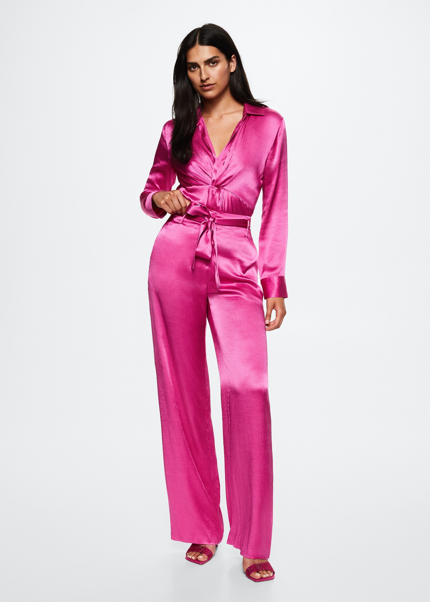 Bow satin pants - General plane