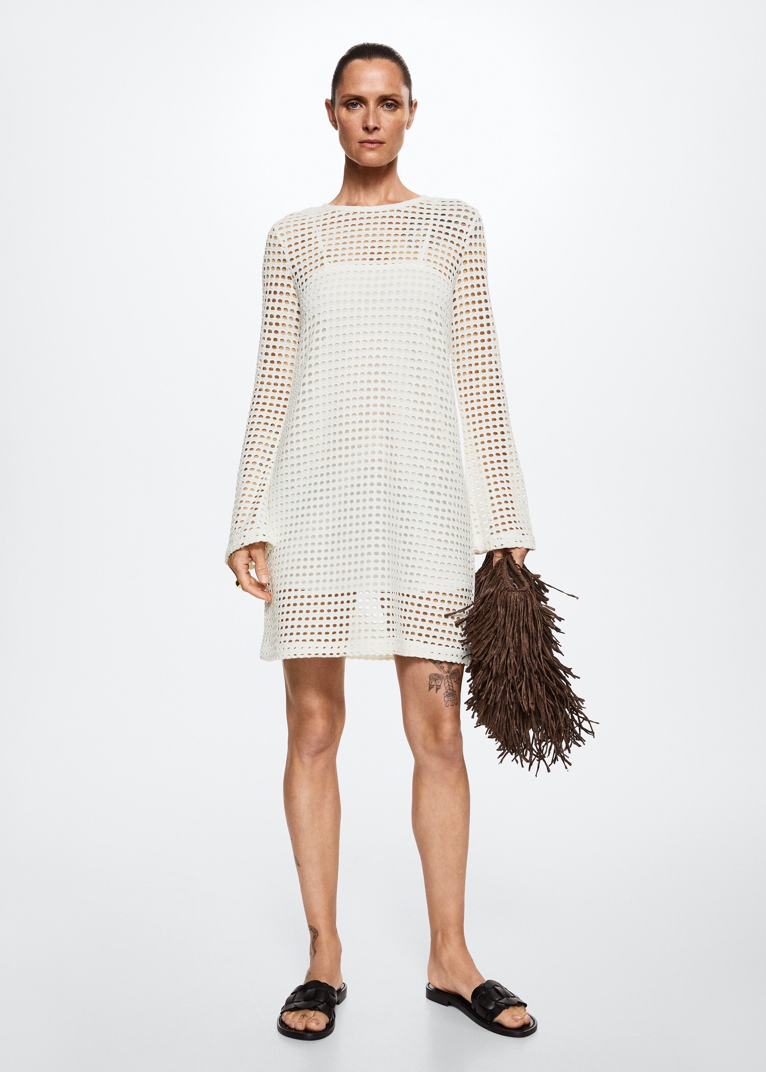 Openwork cotton dress - General plane