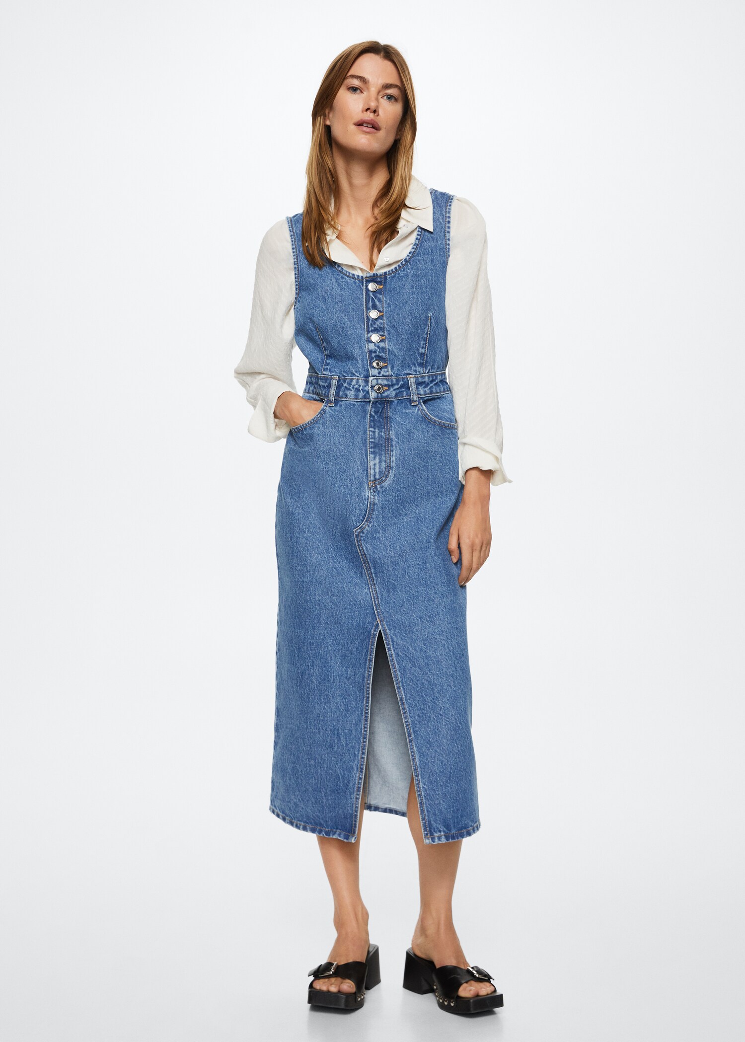 Robe en jean boutons - Plan général