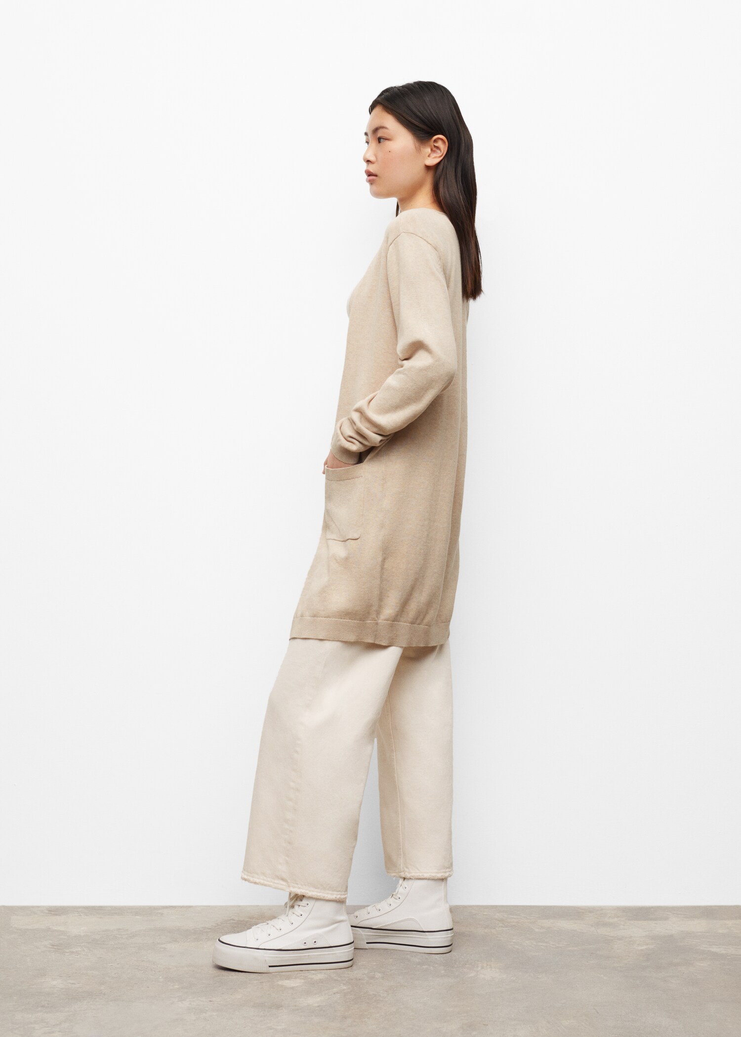 Cotton-blend cardigan - General plane