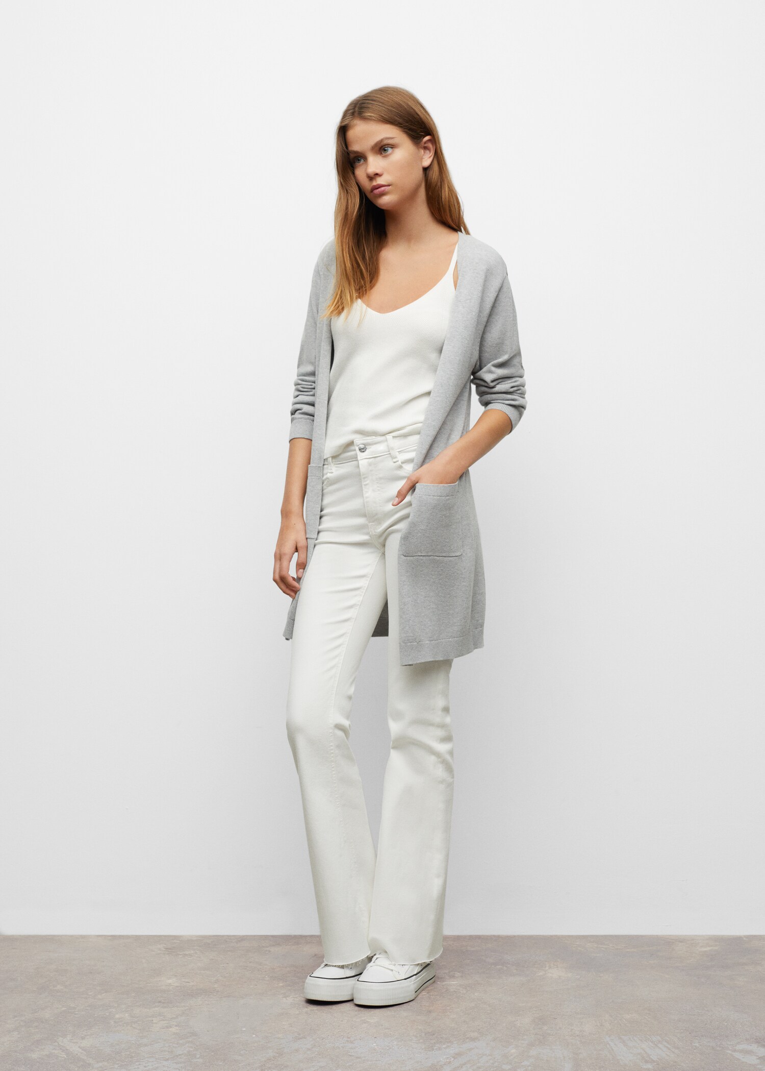Cotton-blend cardigan - General plane