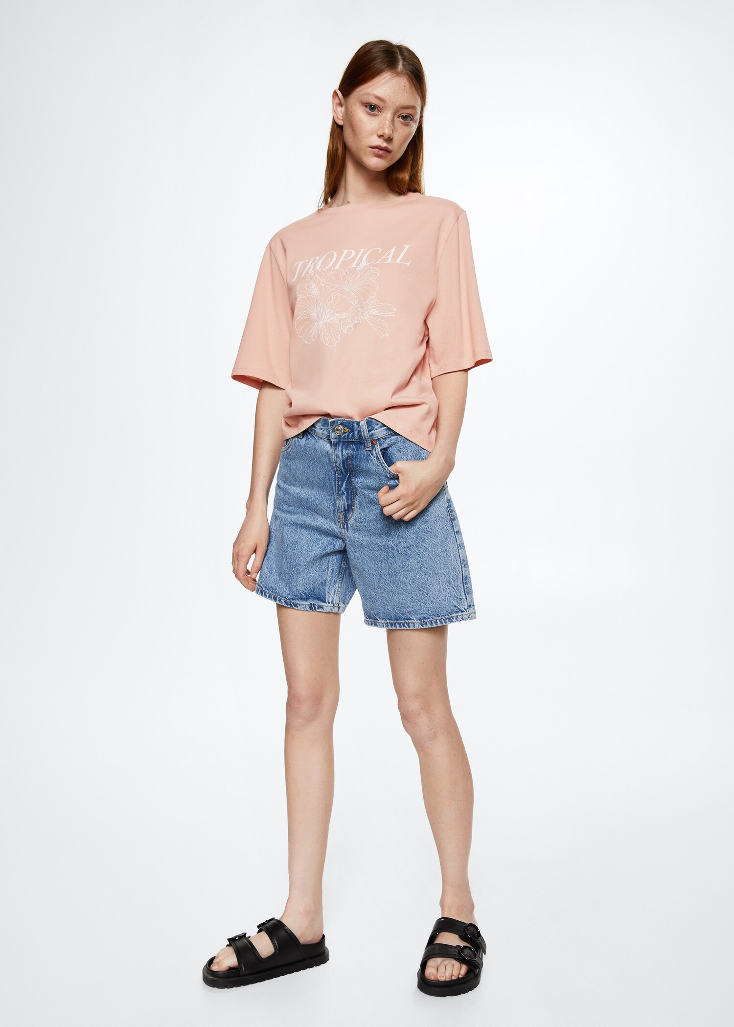 T-shirt en imprimé tropical - Plan général