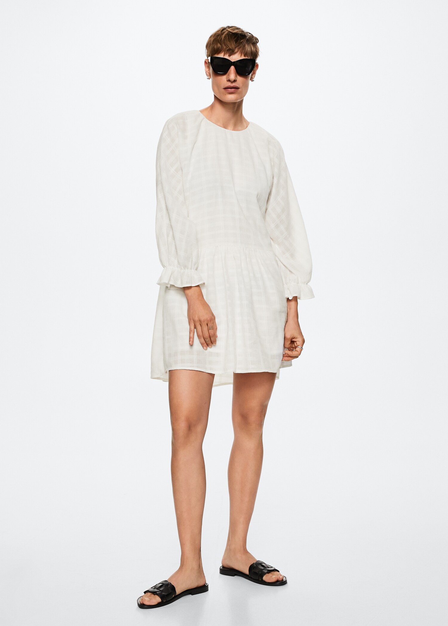 Frill cotton dress - General plane