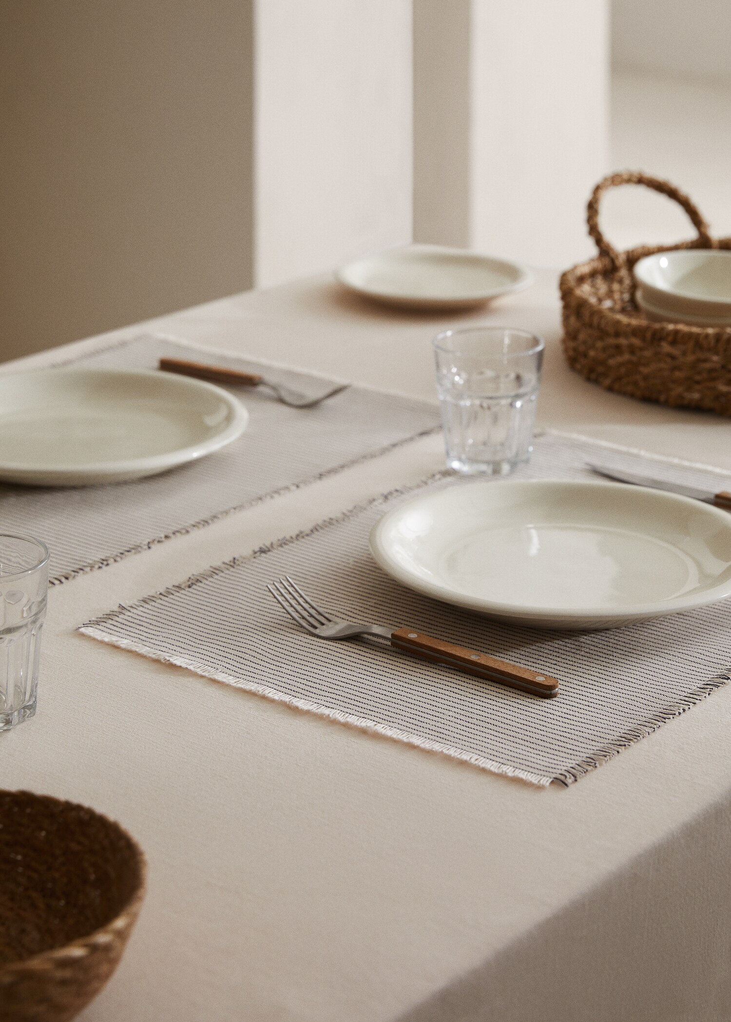 Set de 2 individualuri din in și bumbac 35x50 cm - Plan general