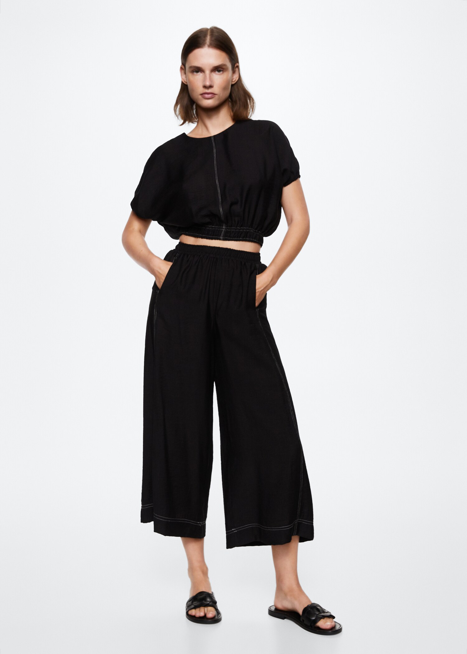 Pantalon coutures contrastantes - Plan général