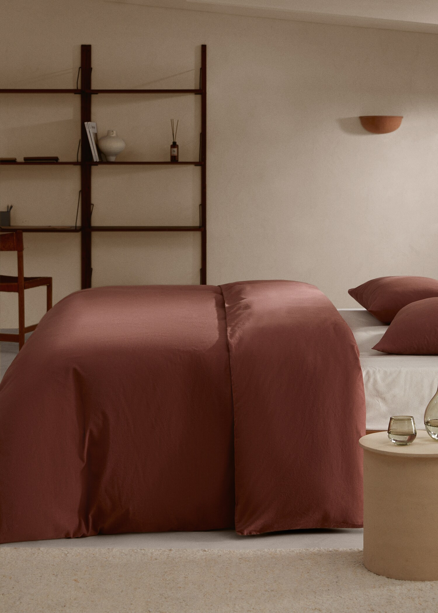 Einfarbiger Bettbezug aus Flanell für 135/140 cm Bett - Allgemeine Ansicht