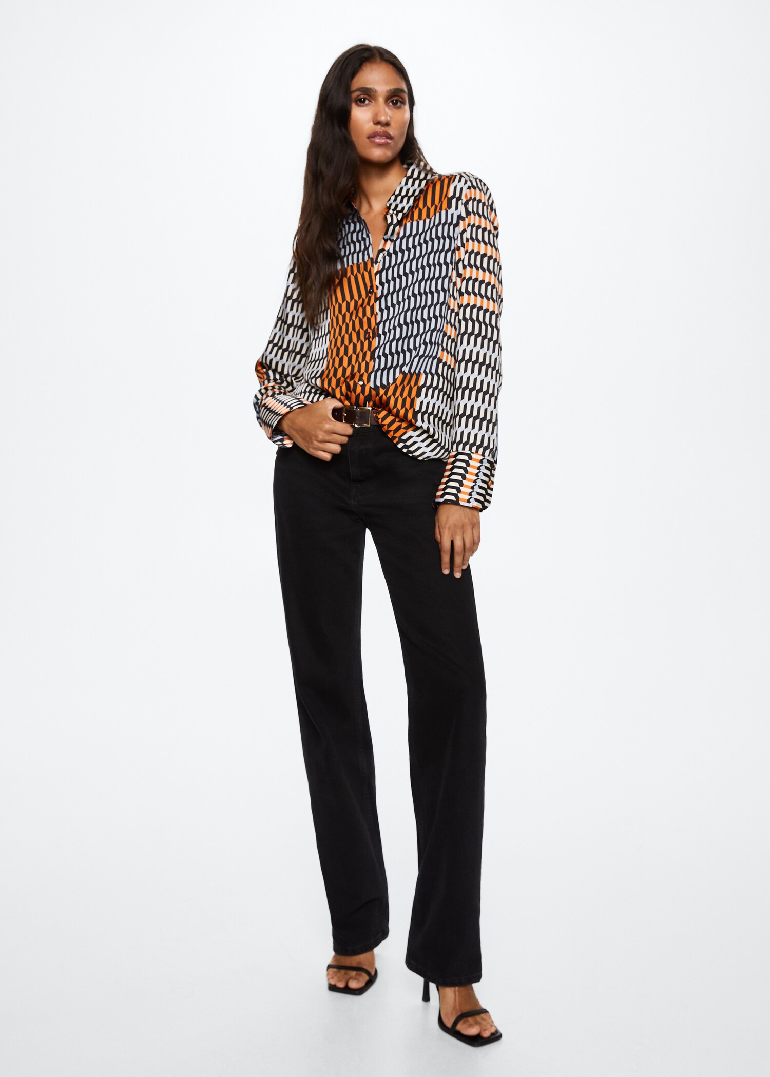 Geometric-print blouse - General plane