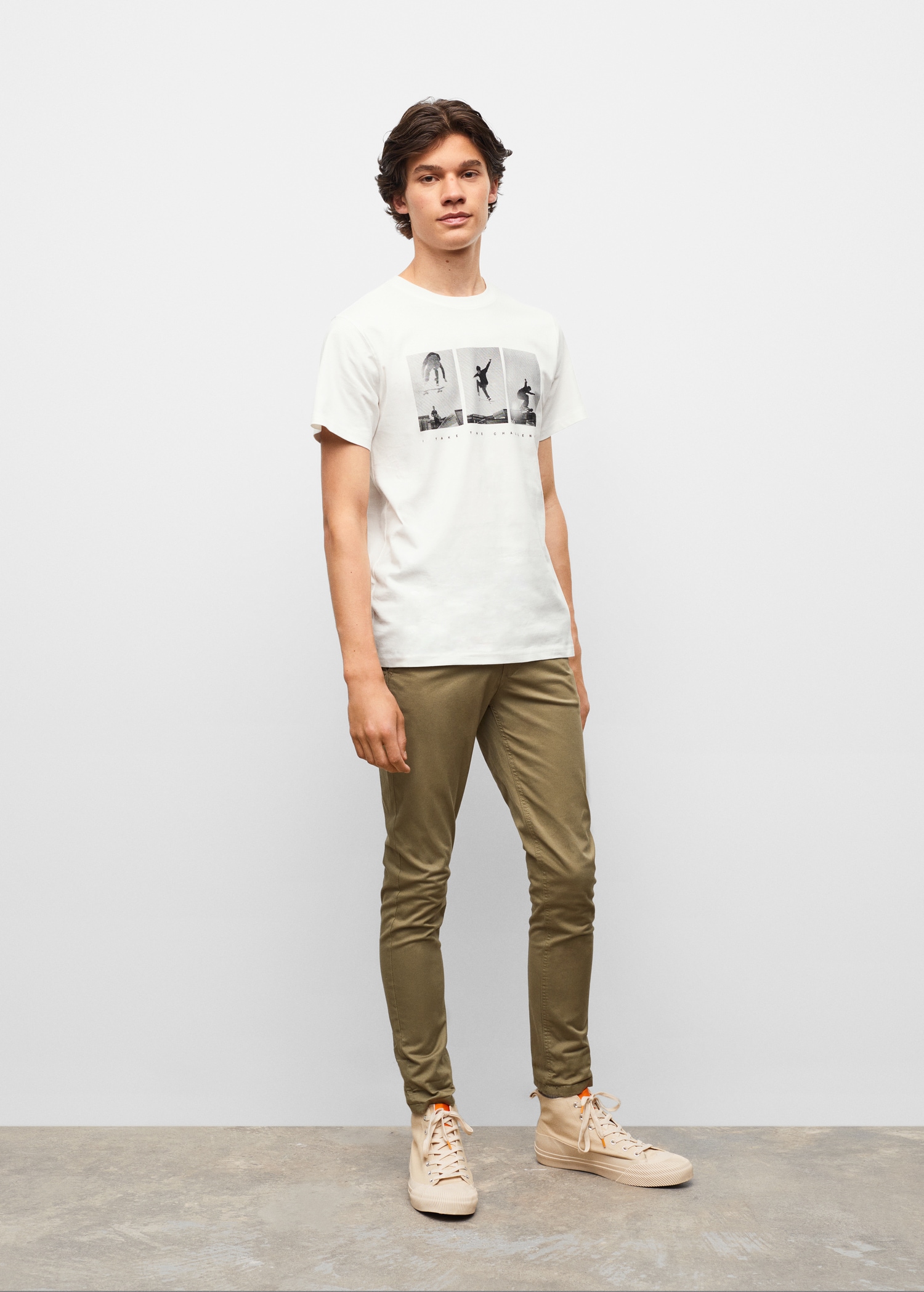 Printed cotton-blend T-shirt - General plane
