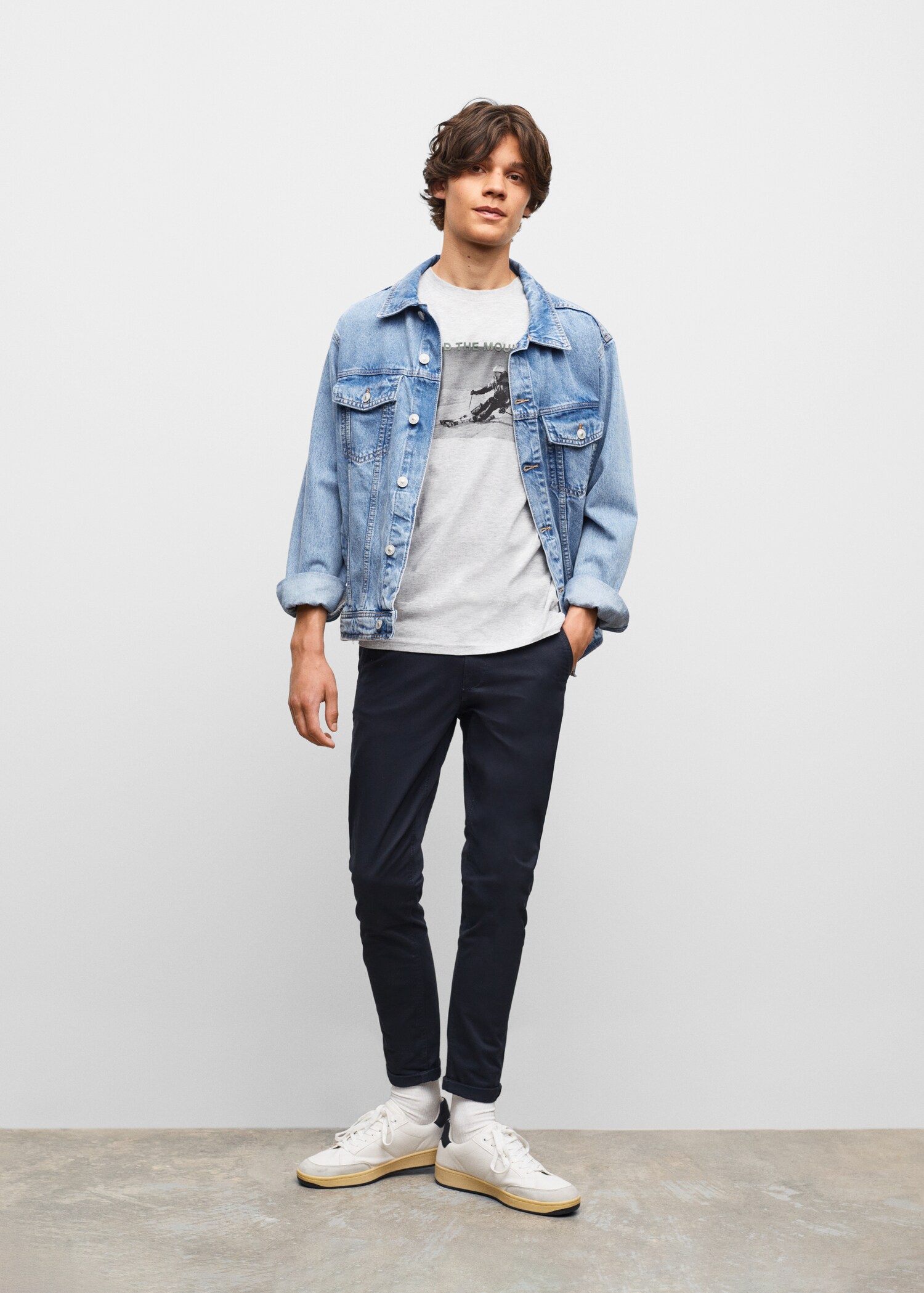 Printed cotton-blend T-shirt - General plane