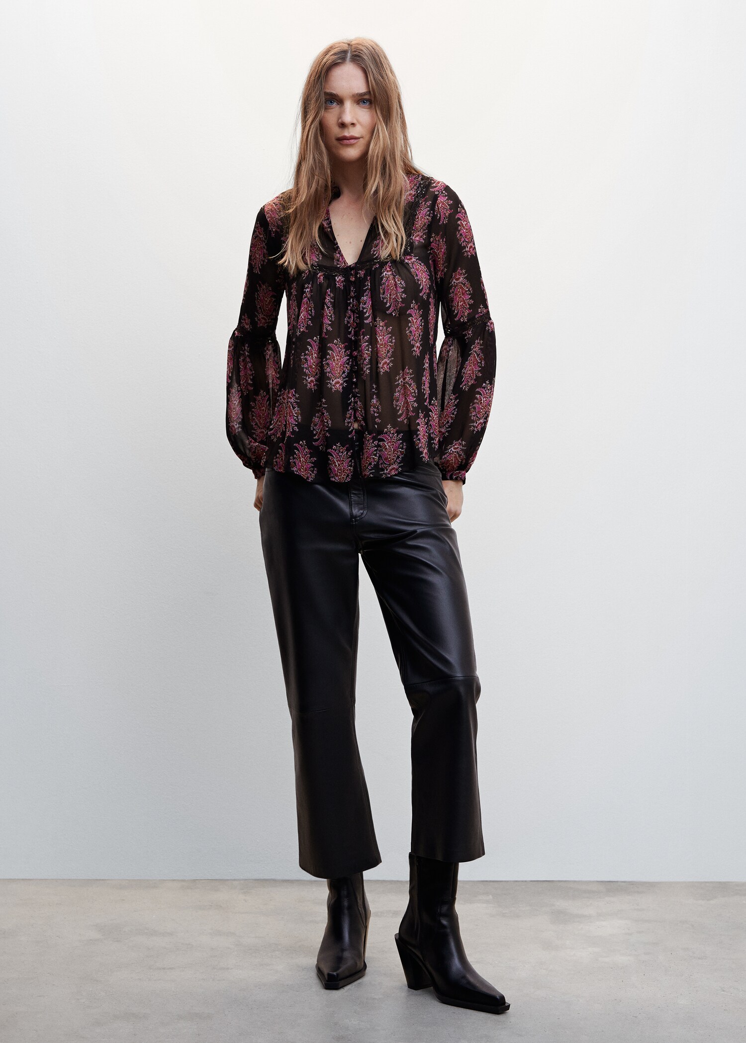 Bluse mit Paisley-Muster - Allgemeine Ansicht