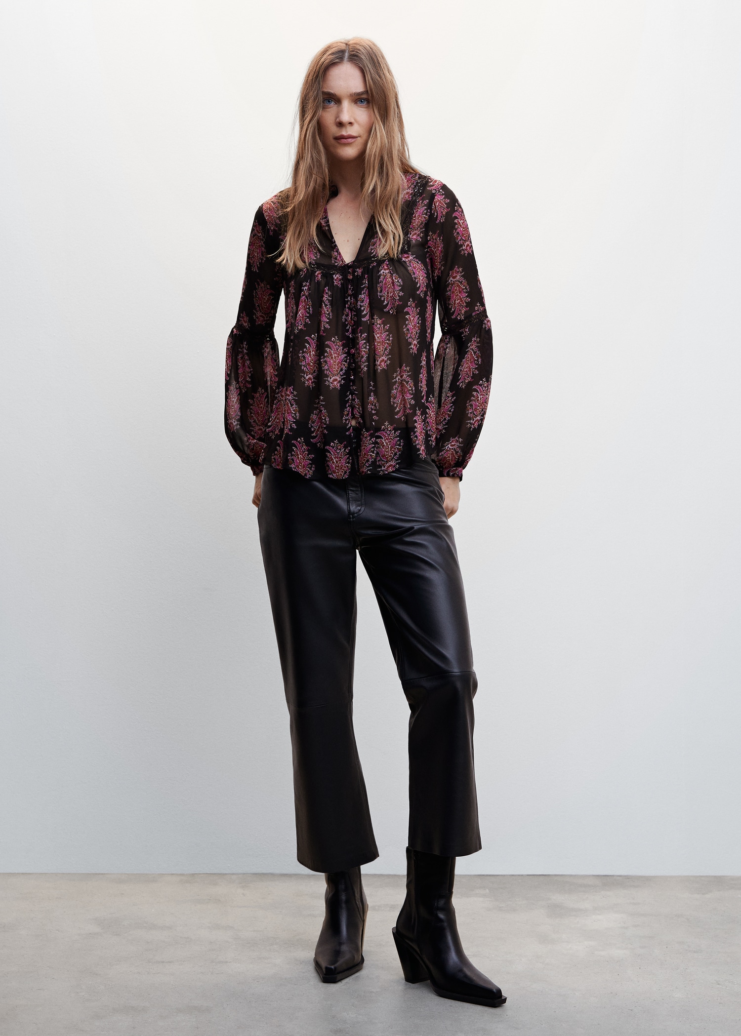 Blouse en imprimé paisley