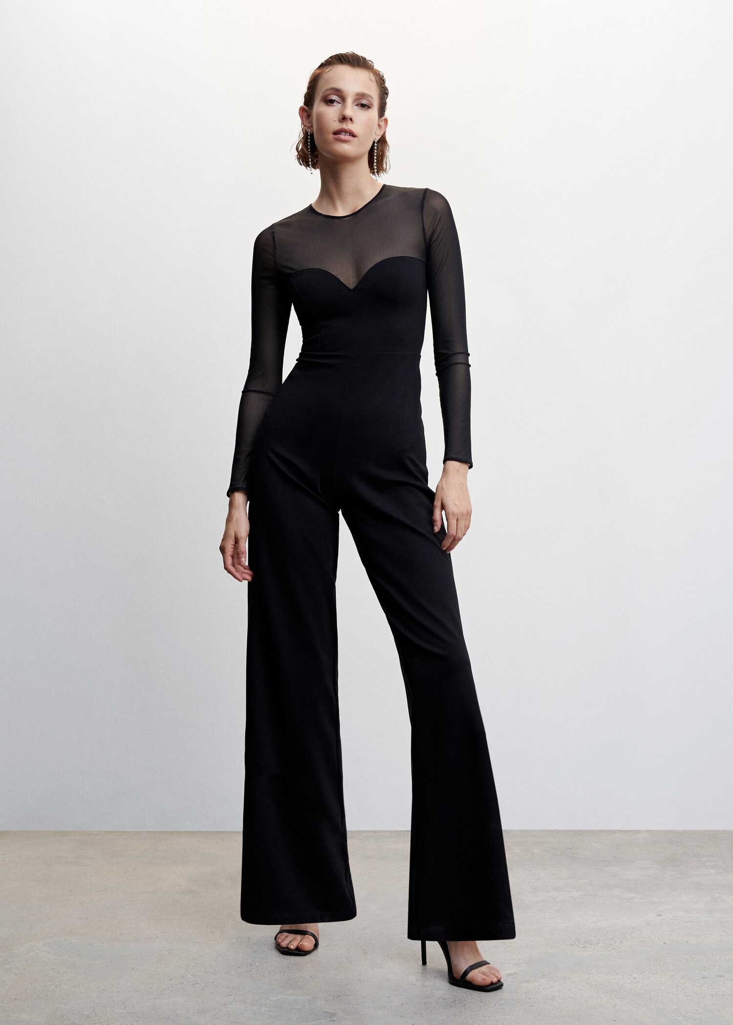 Tulle panel jumpsuit - General plane