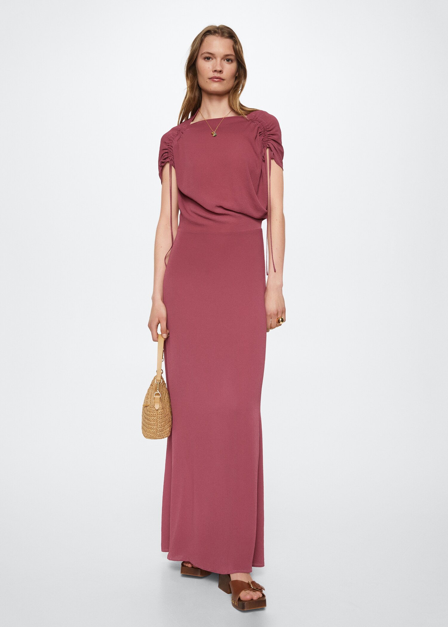 Kleid mit gerafften Details - Allgemeine Ansicht