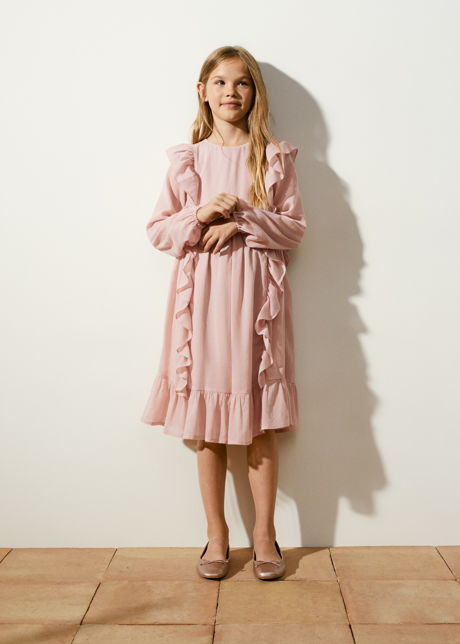 Frill cotton dress - General plane