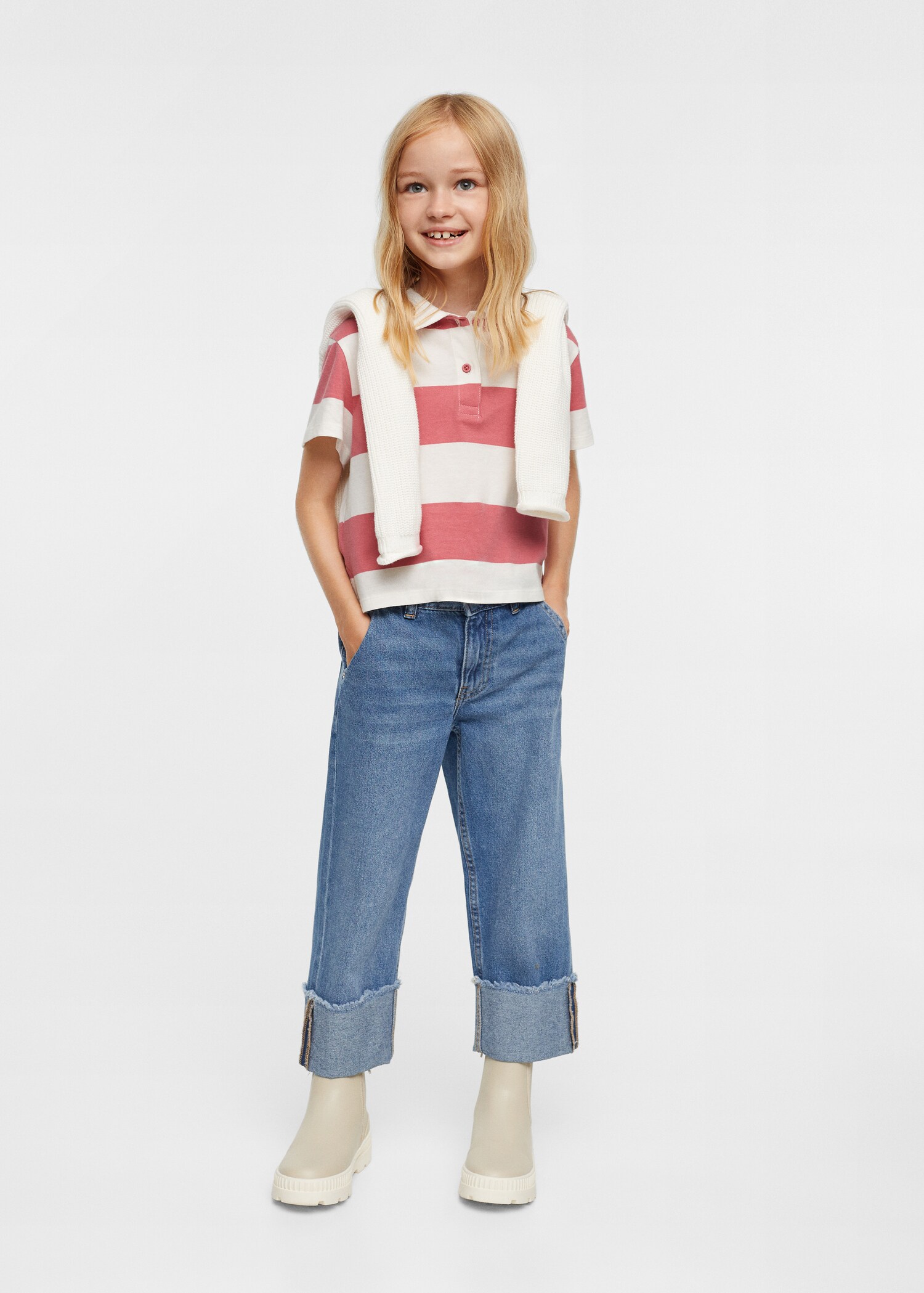 Striped cotton polo shirt - General plane