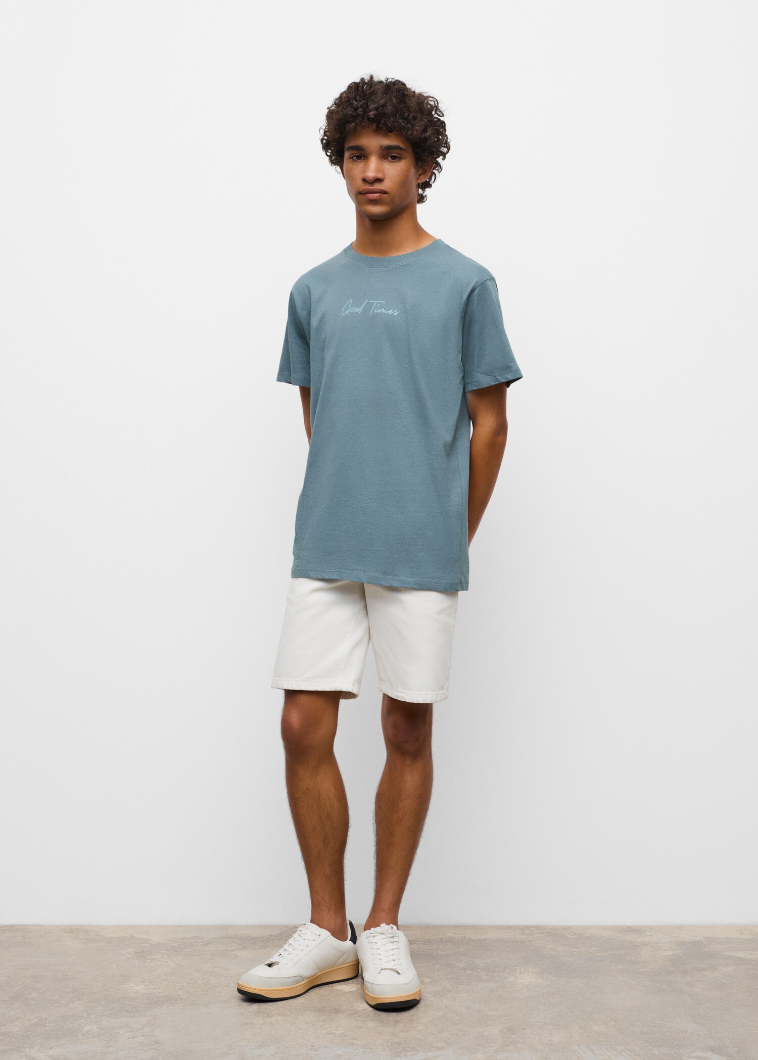 Camiseta algodón mensaje - Plano general