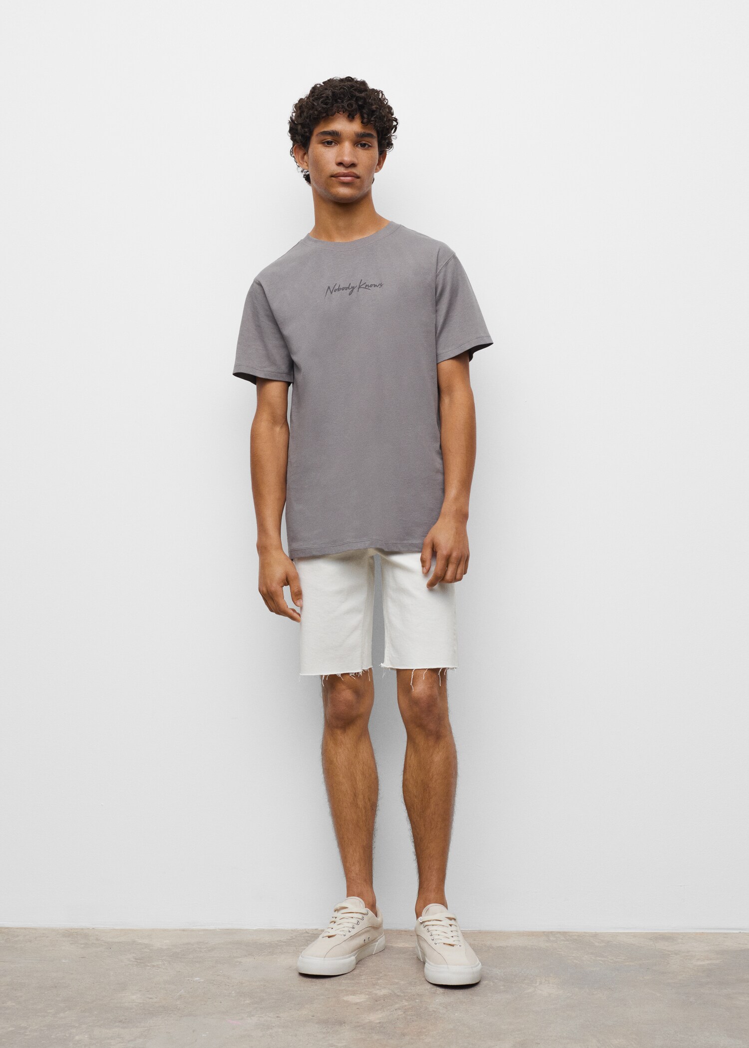 Camiseta algodón mensaje - Plano general