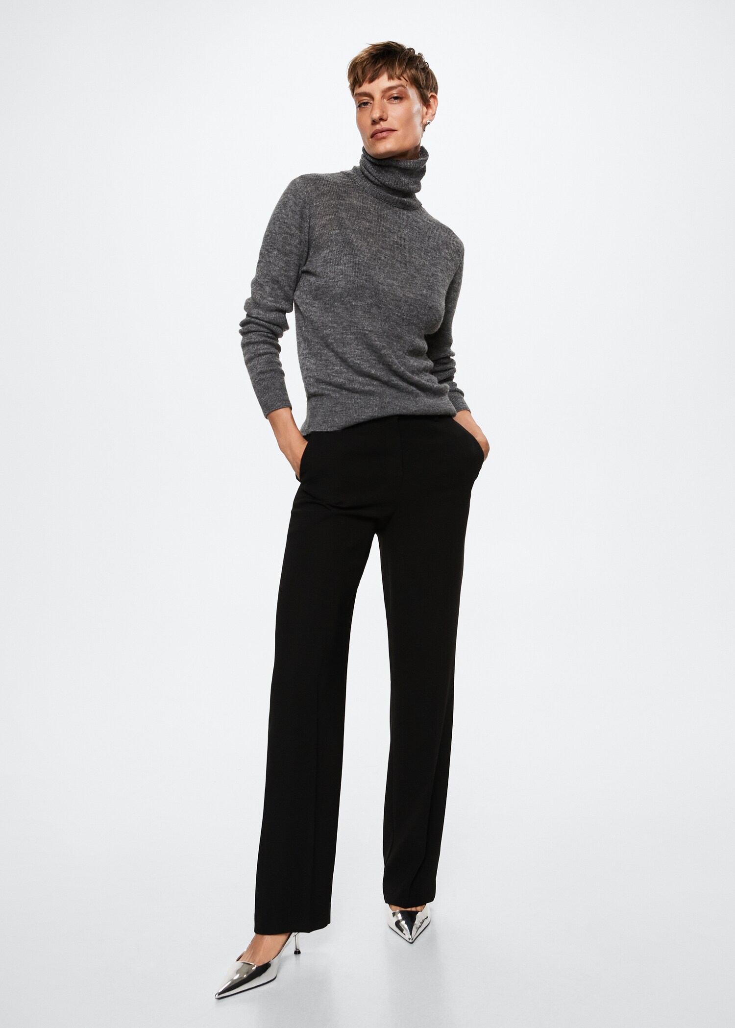 Pantalón recto traje - Plano general