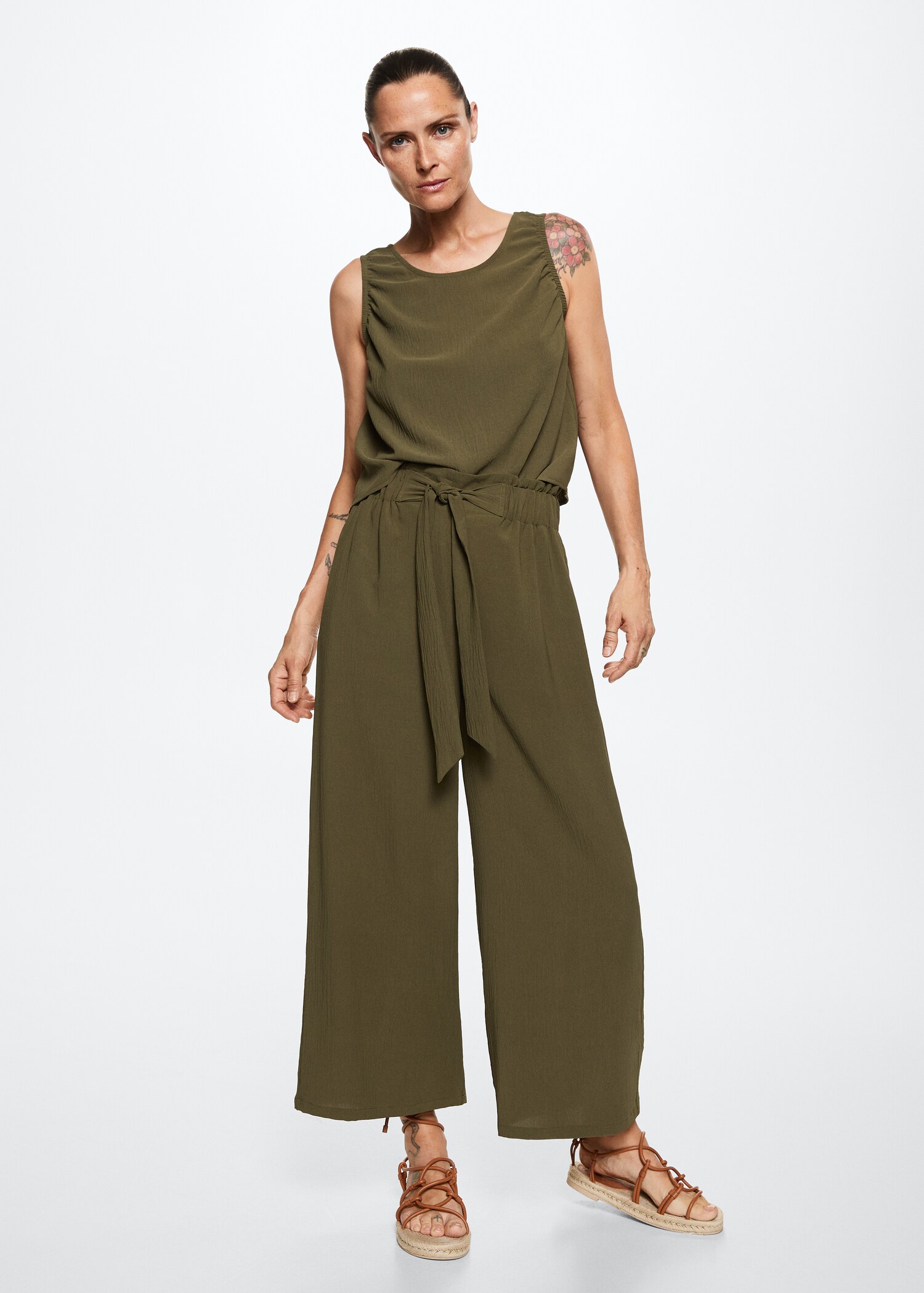 Draped crop top - General plane