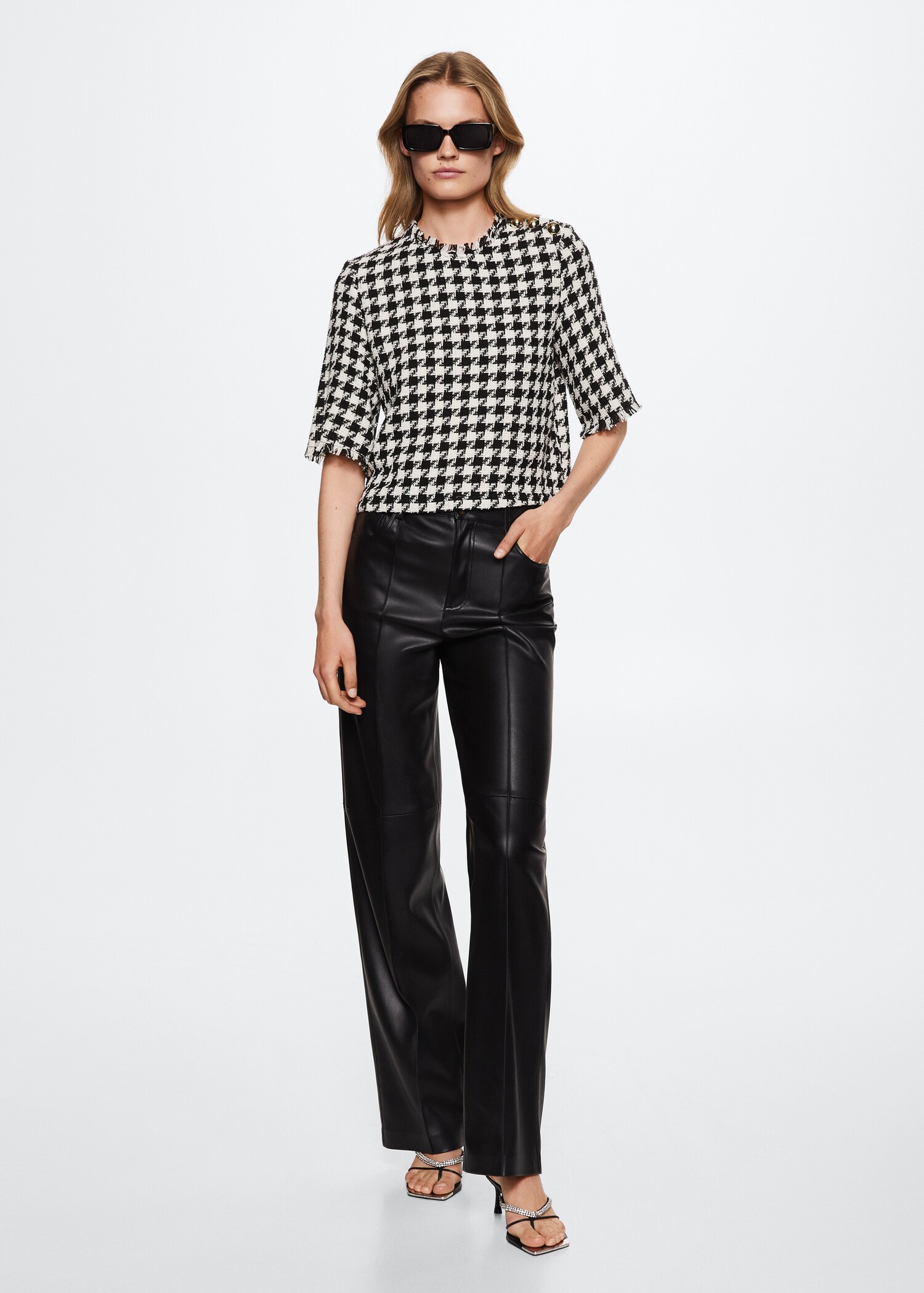 Tweed top with buttons - General plane