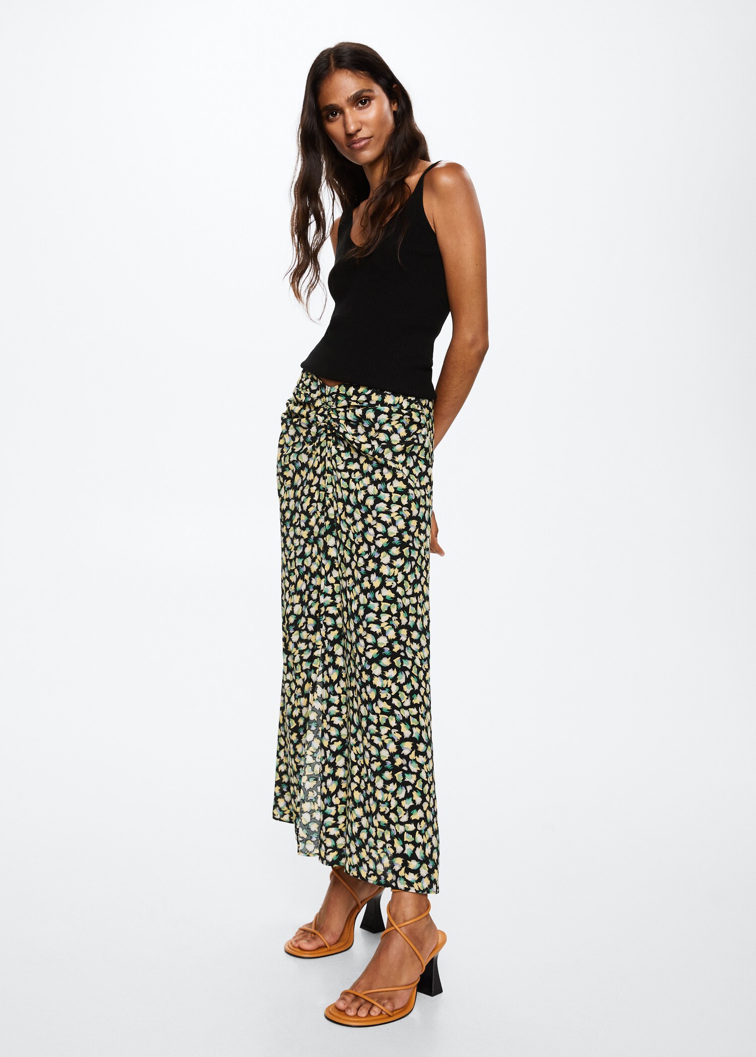 Floral print skirt - General plane