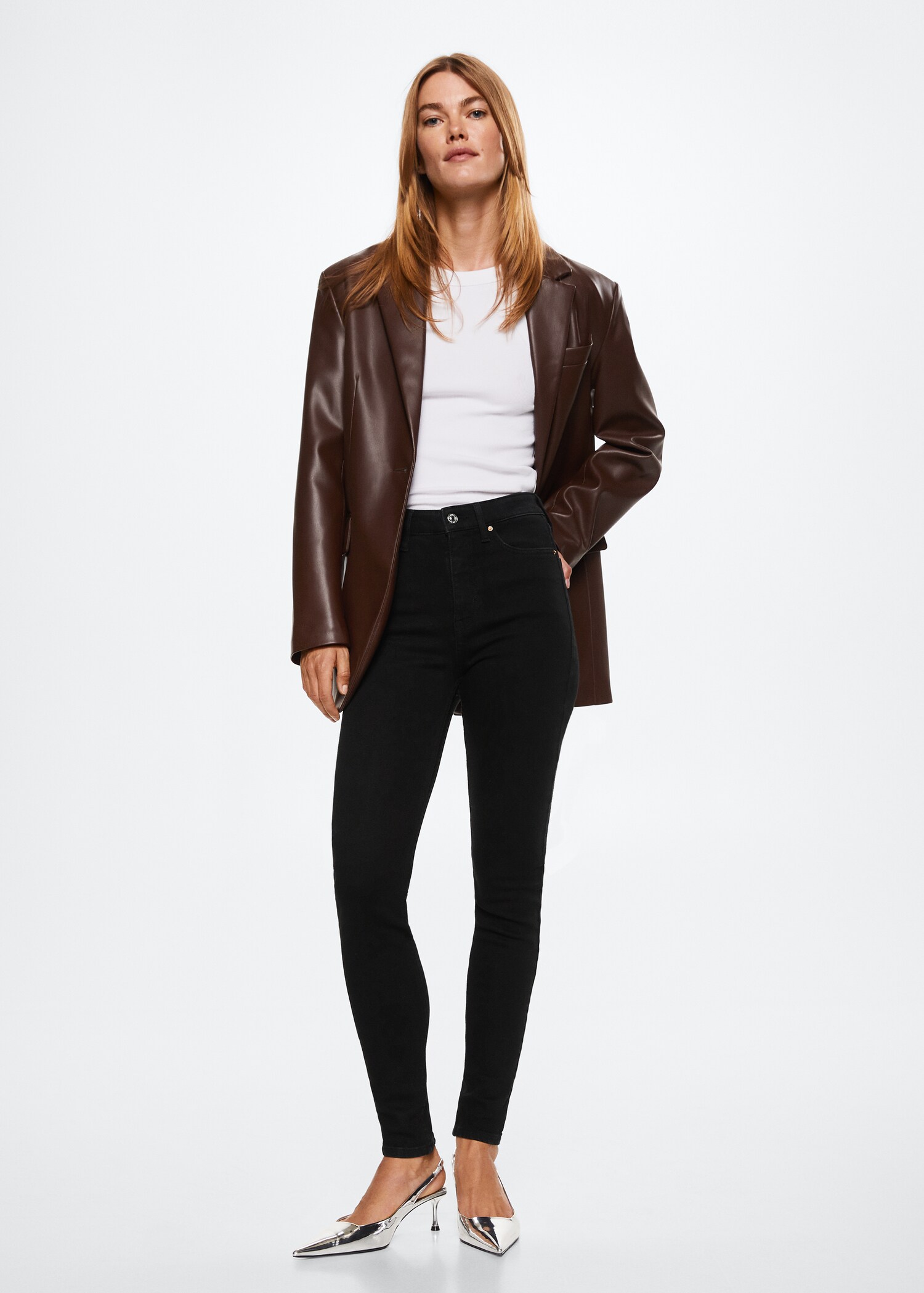 Soho high-waist skinny jeans - General plane