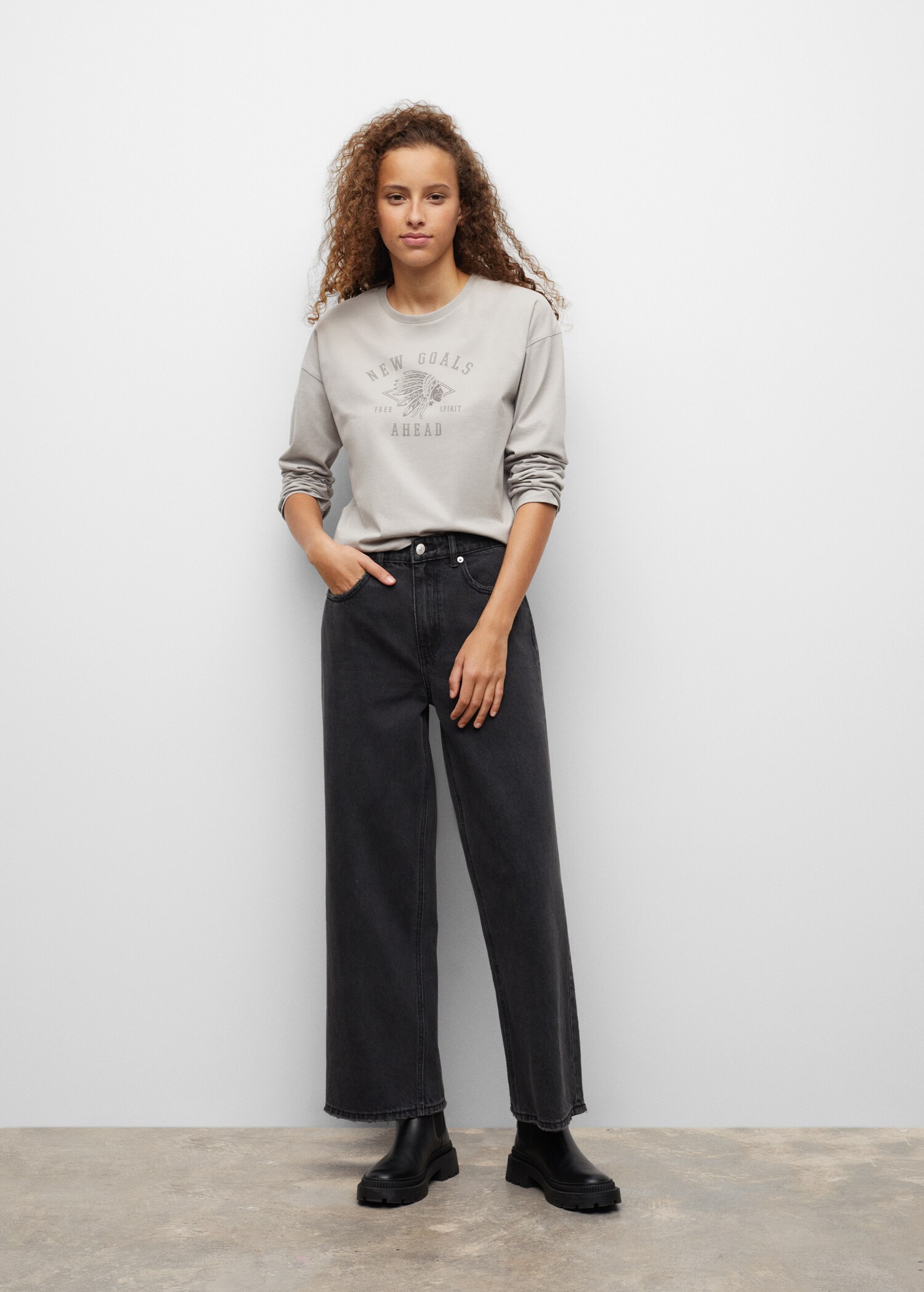 Printed long sleeve t-shirt - General plane