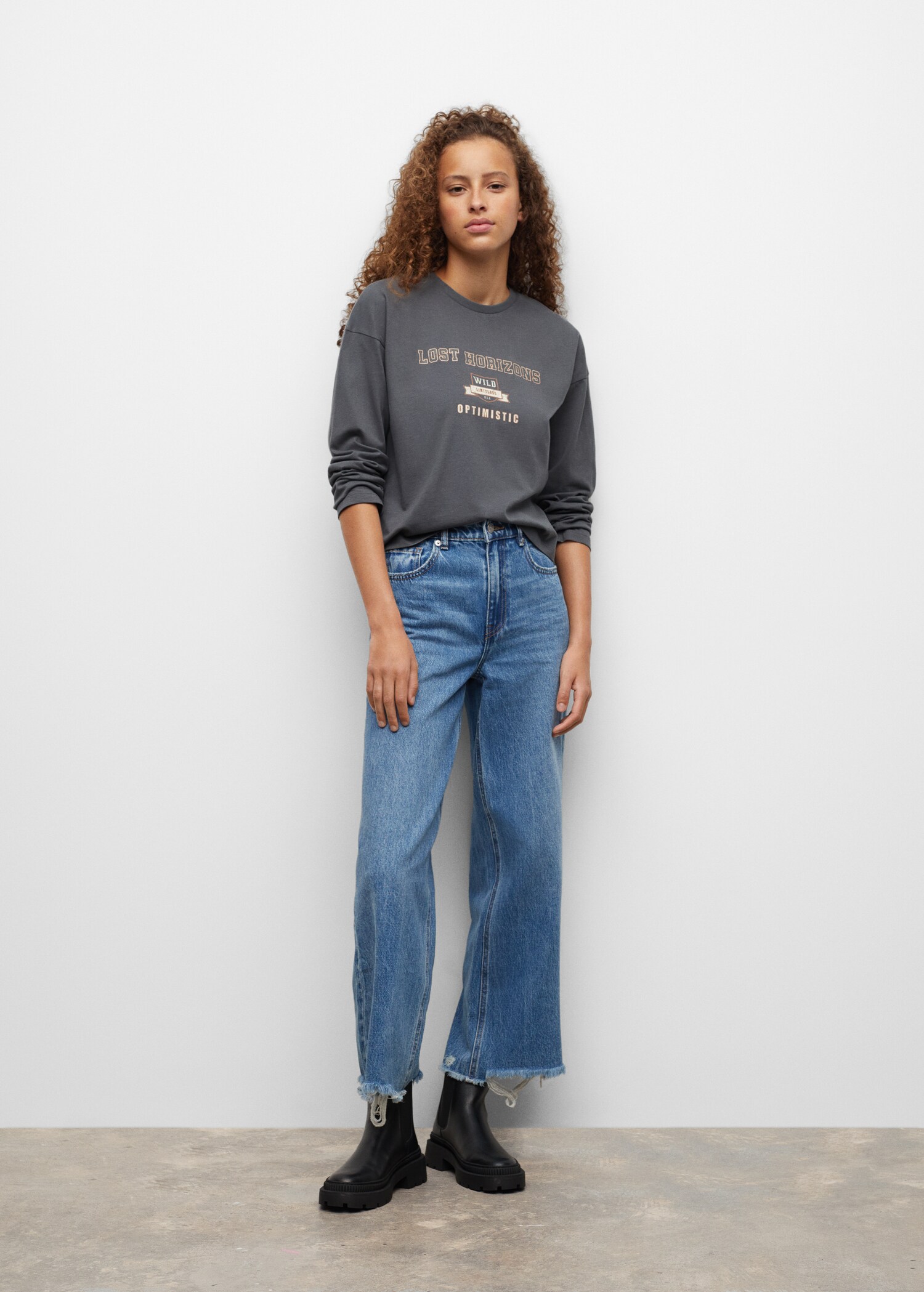 Printed long sleeve t-shirt - General plane