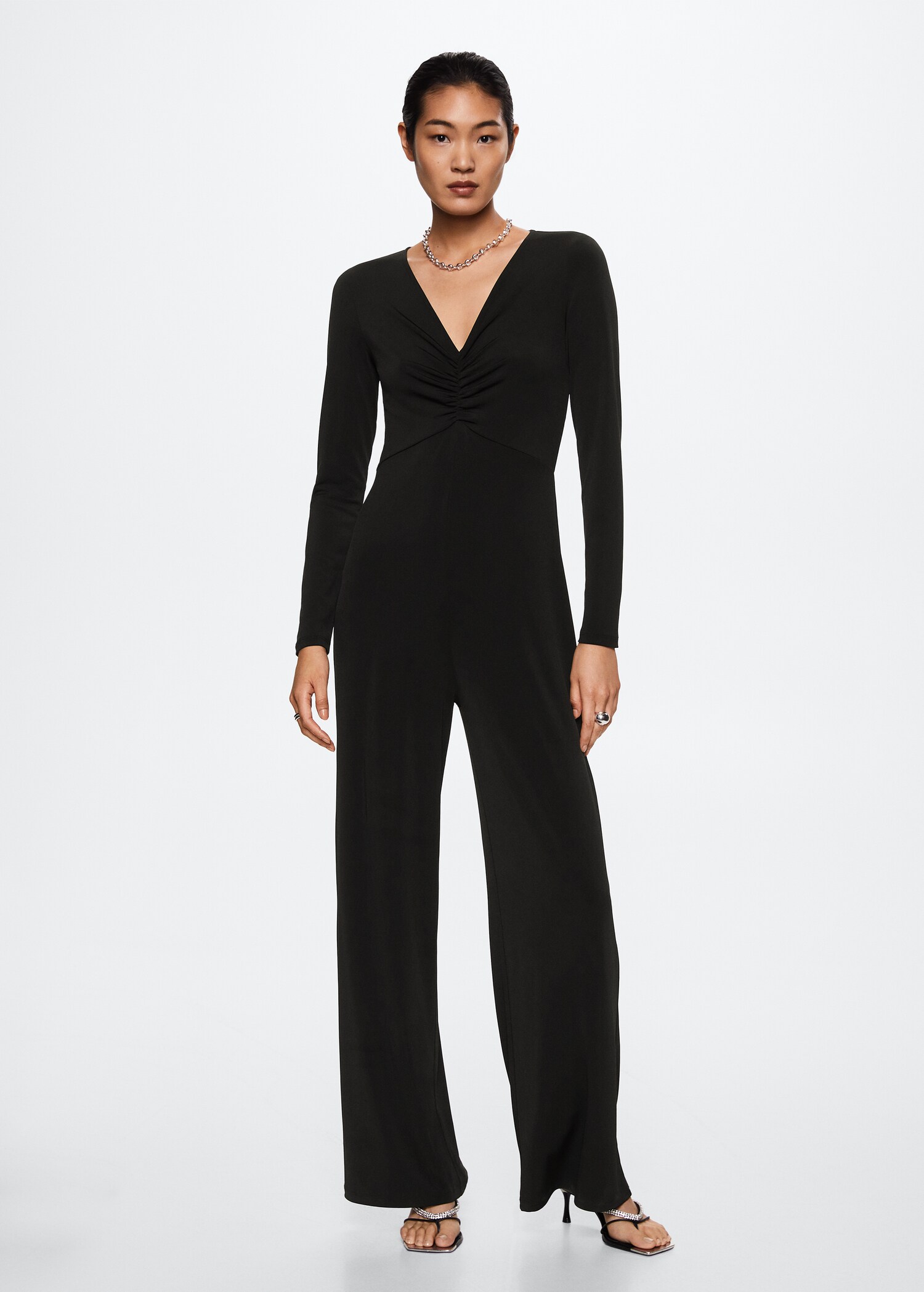 Draped detail jumpsuit - General plane