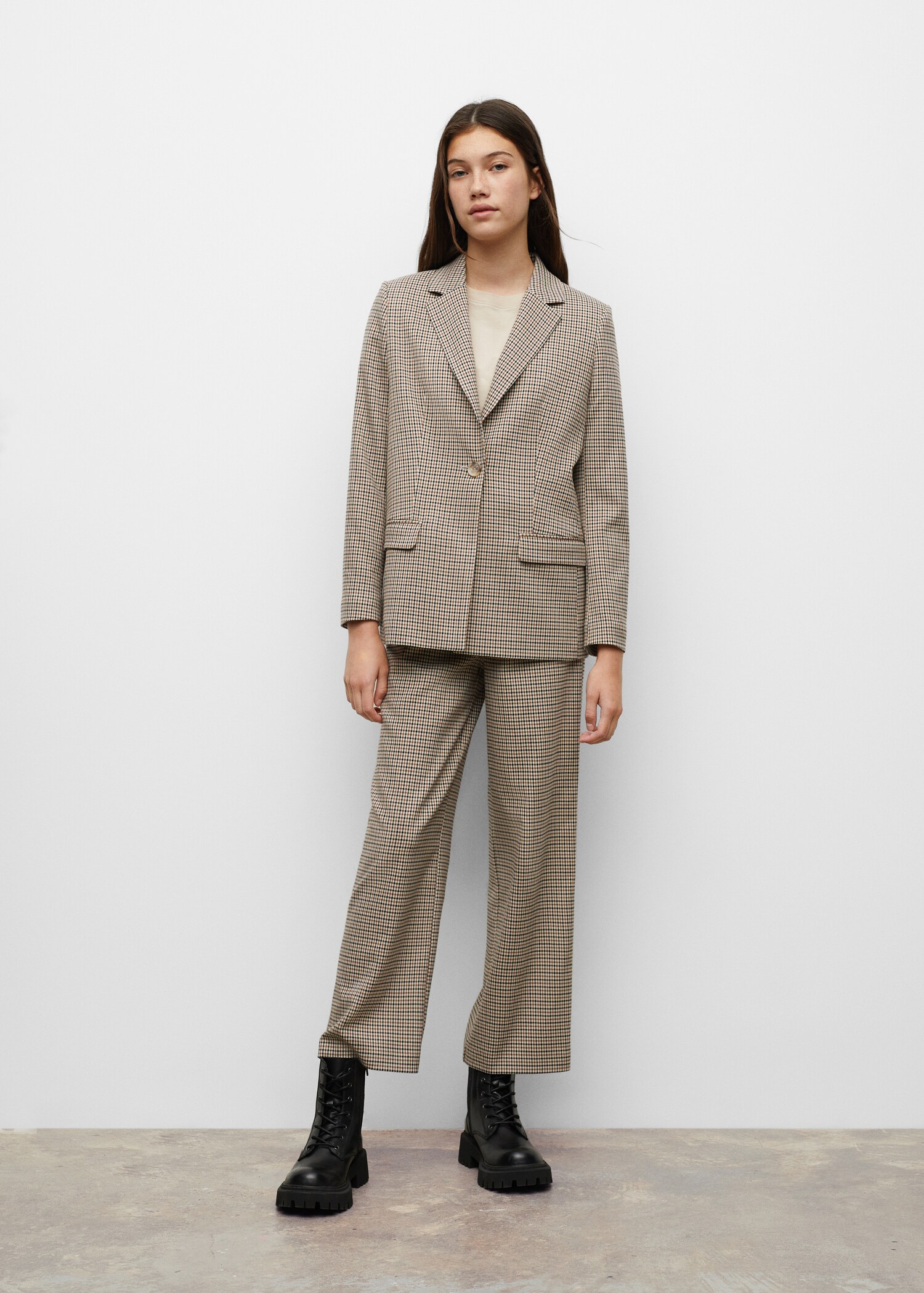 Americana traje cuadros - Plano general