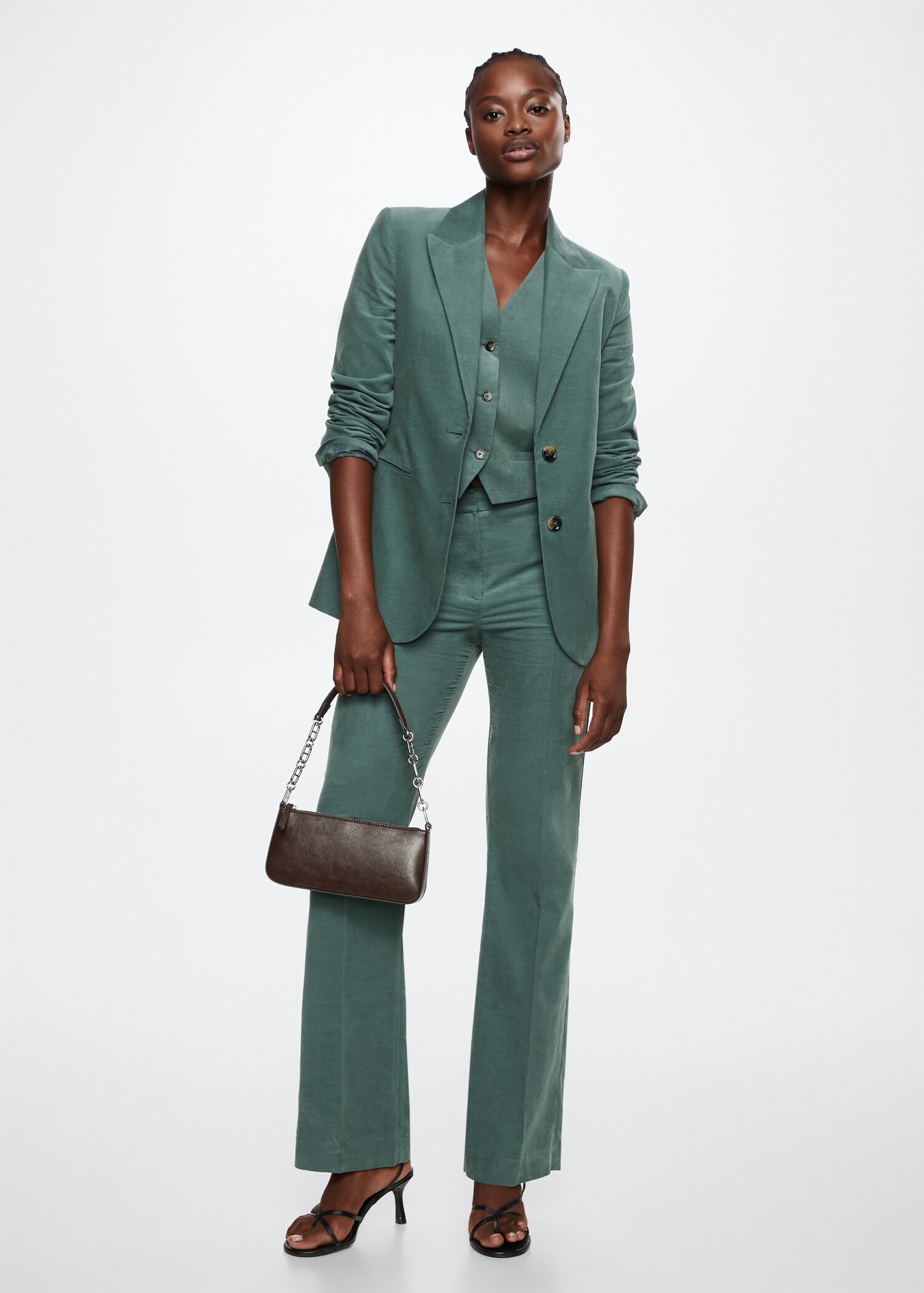 Corduroy straight pants - General plane