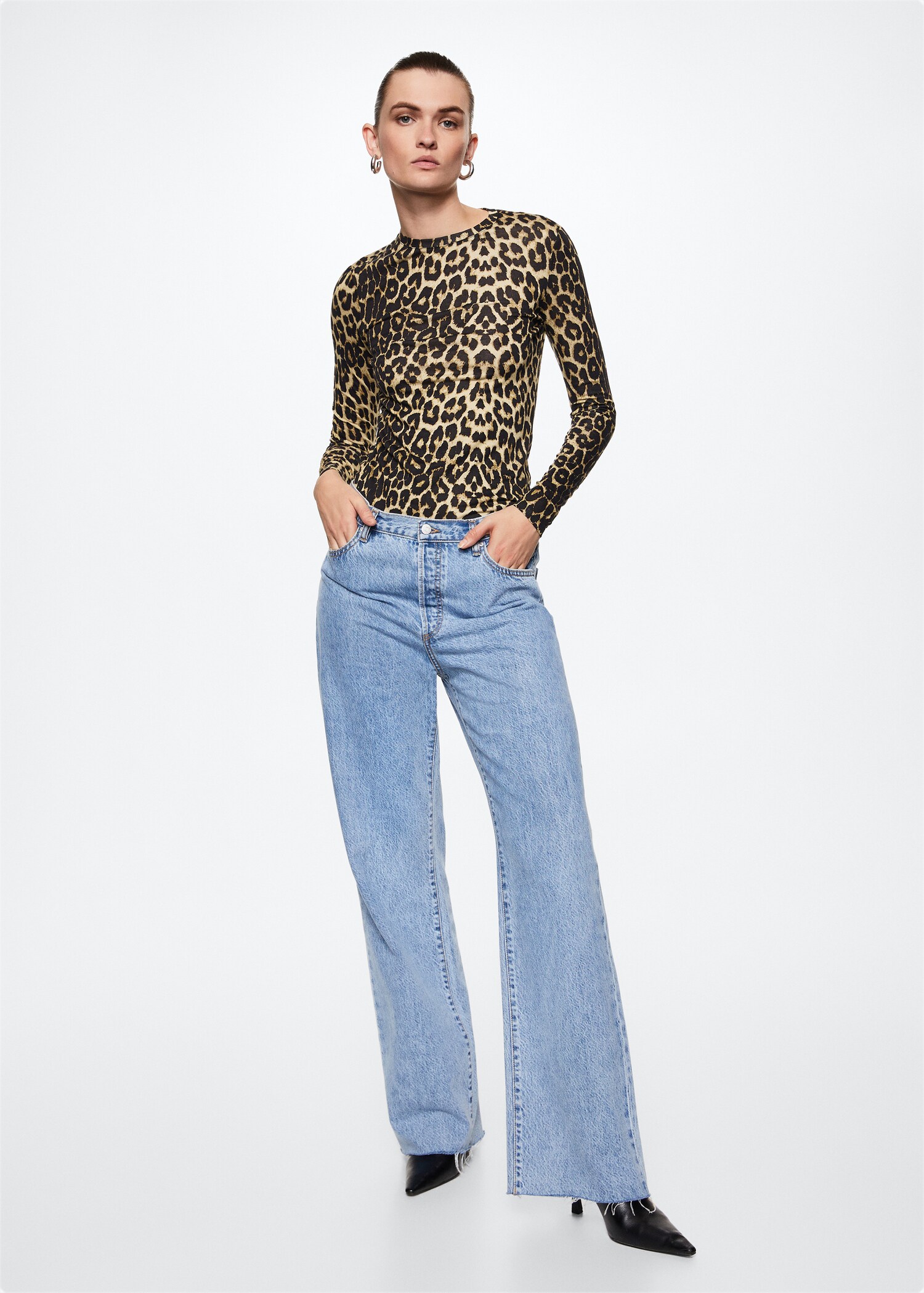 T-shirt com estampado animal - Plano geral