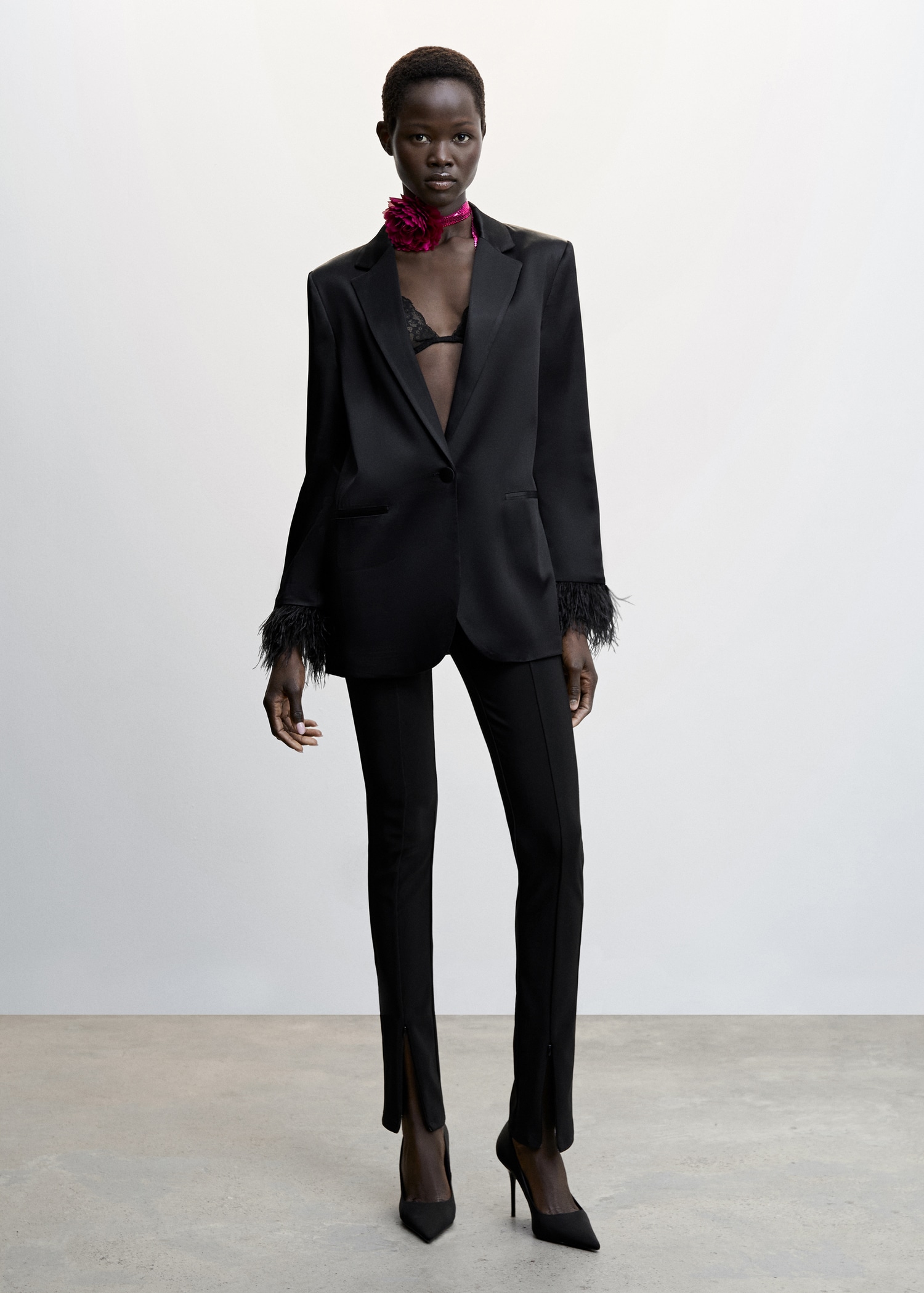 Blazer with feather detail - General plane