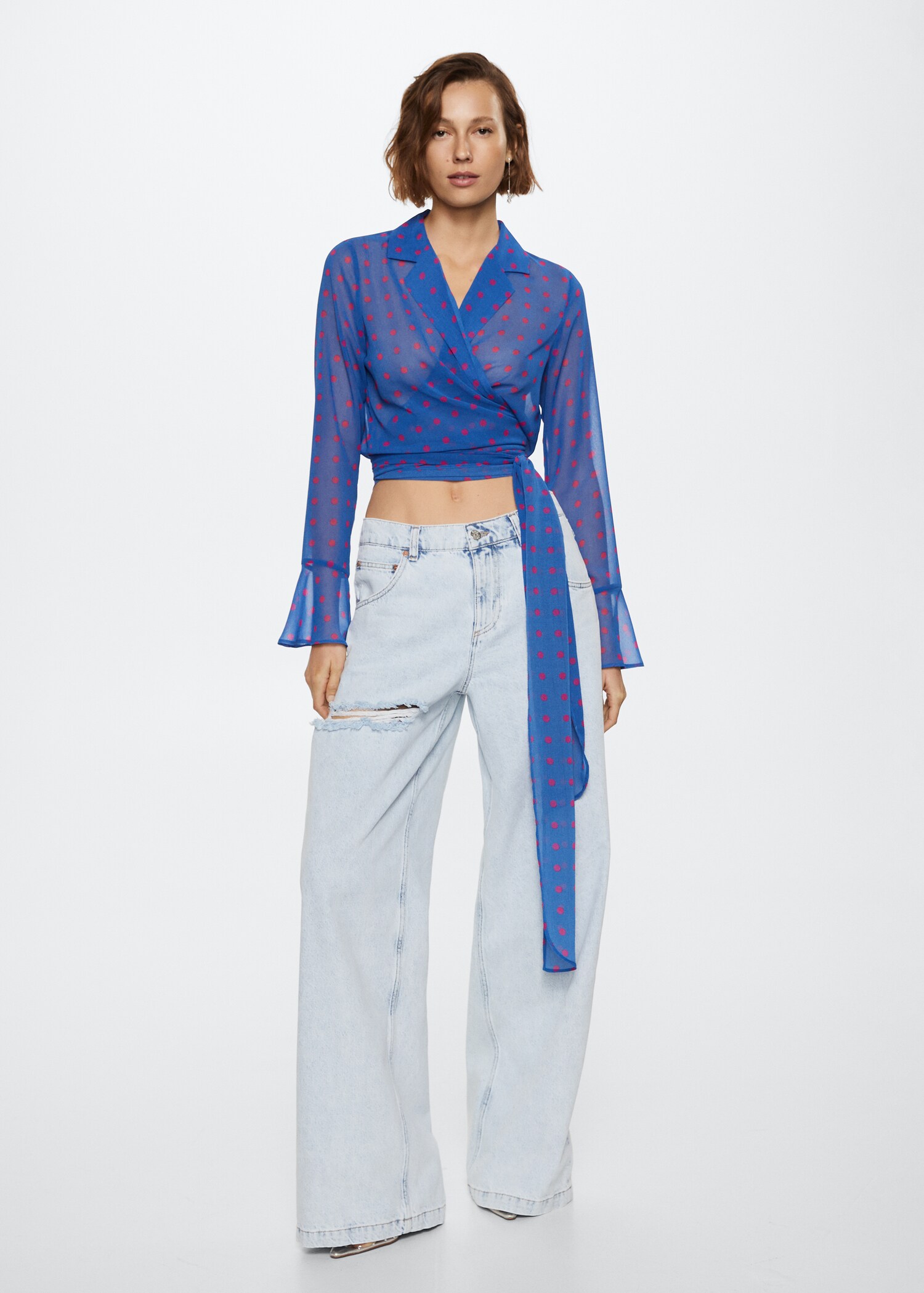 Blouse semi-transparente pois - Plan général