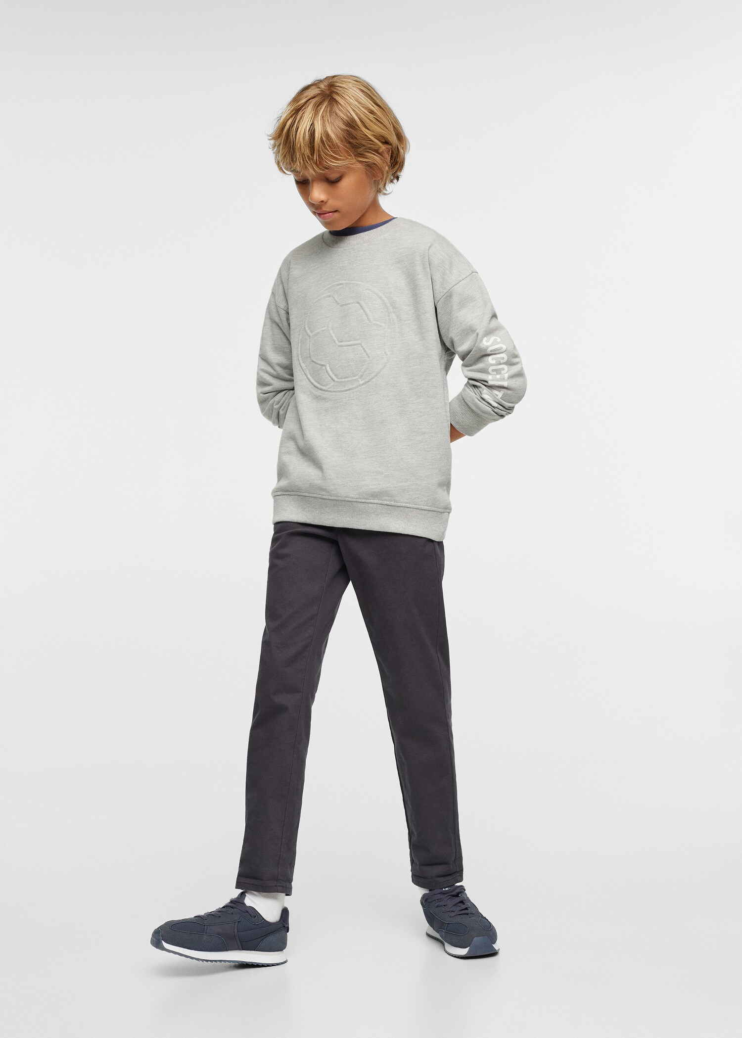 Printed embossed sweatshirt - General plane