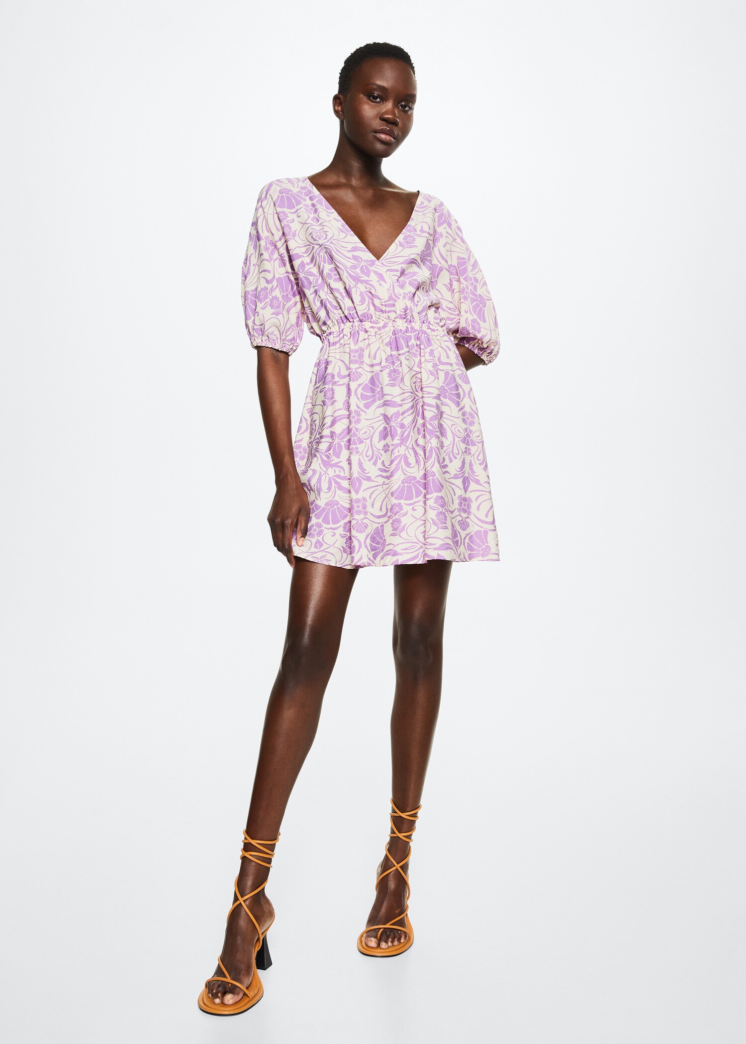Flowy printed dress - General plane