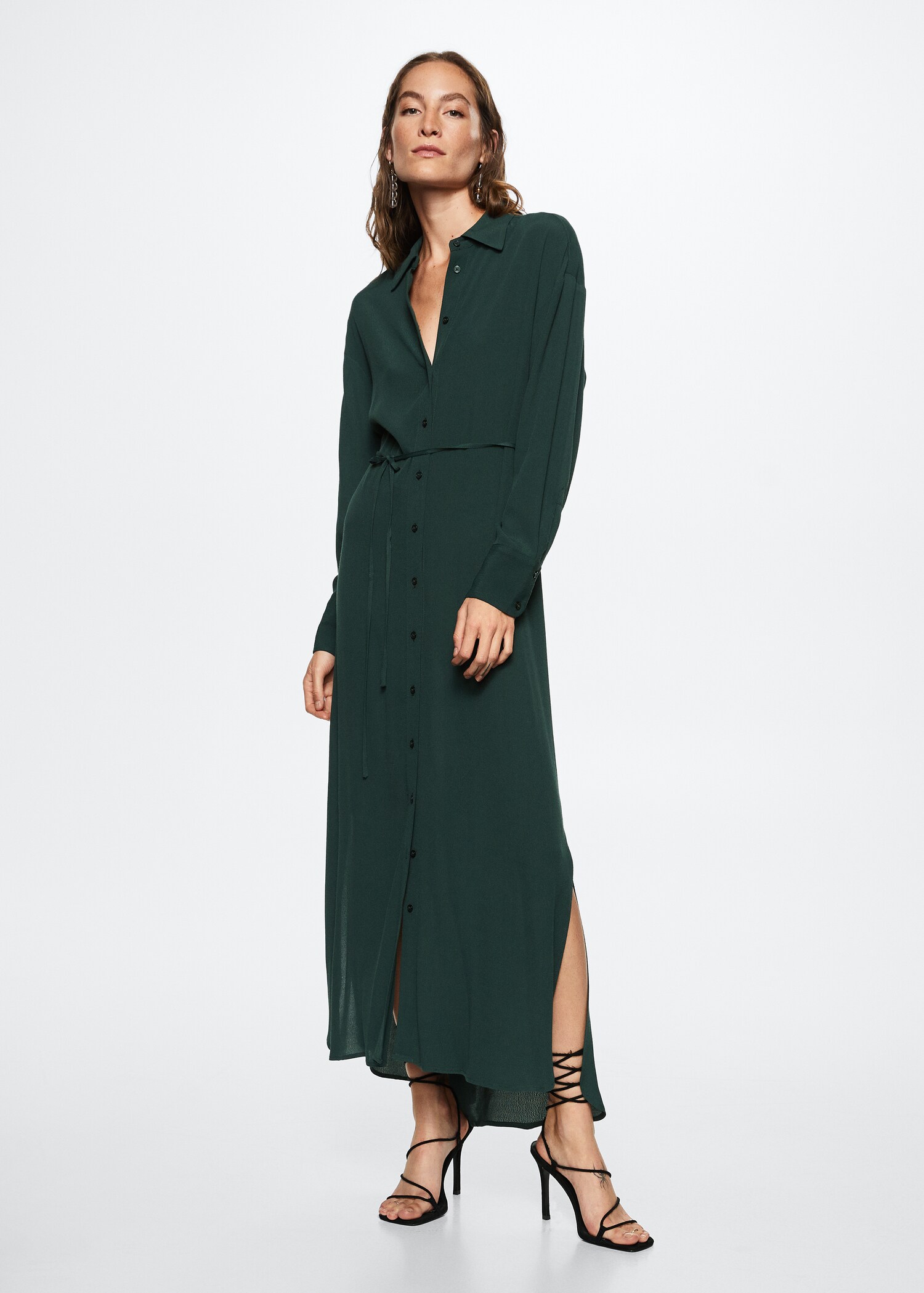 Flowy shirt dress - General plane
