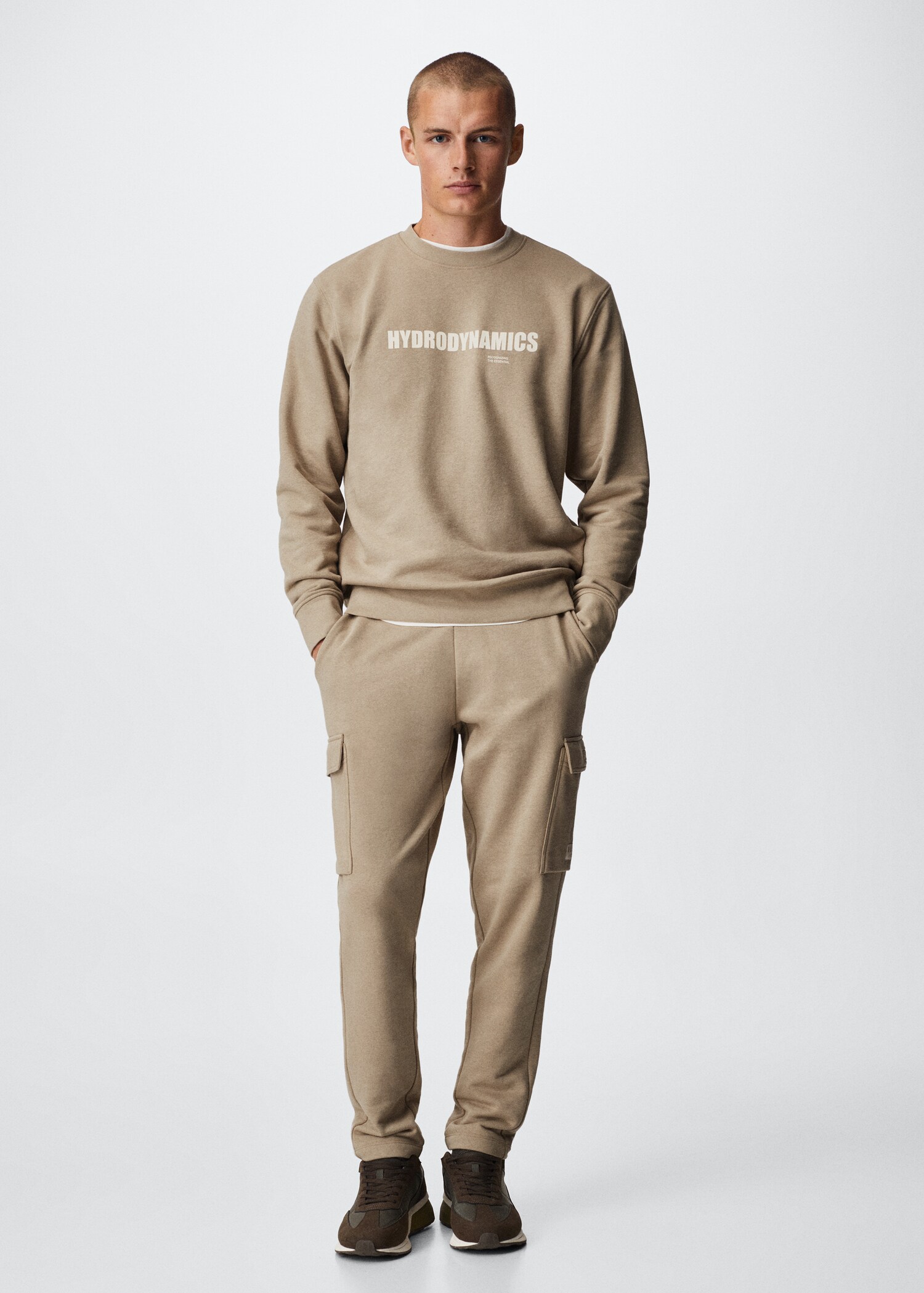 Sudadera algodón mensaje - Plano general