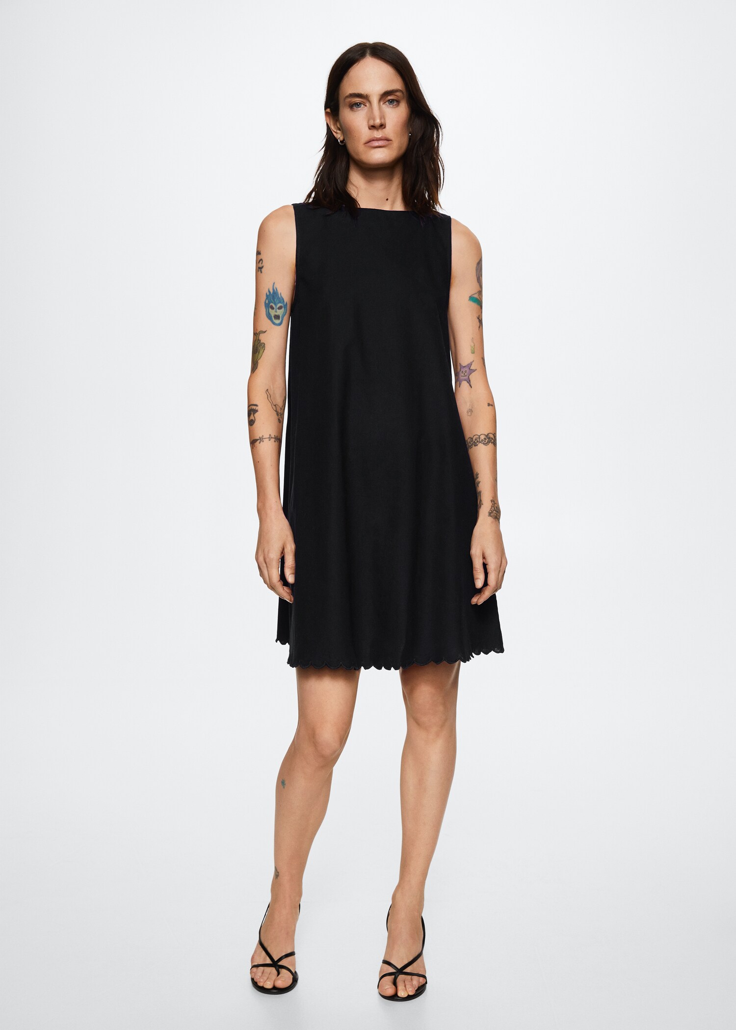 Vestido algodón lino - Plano general