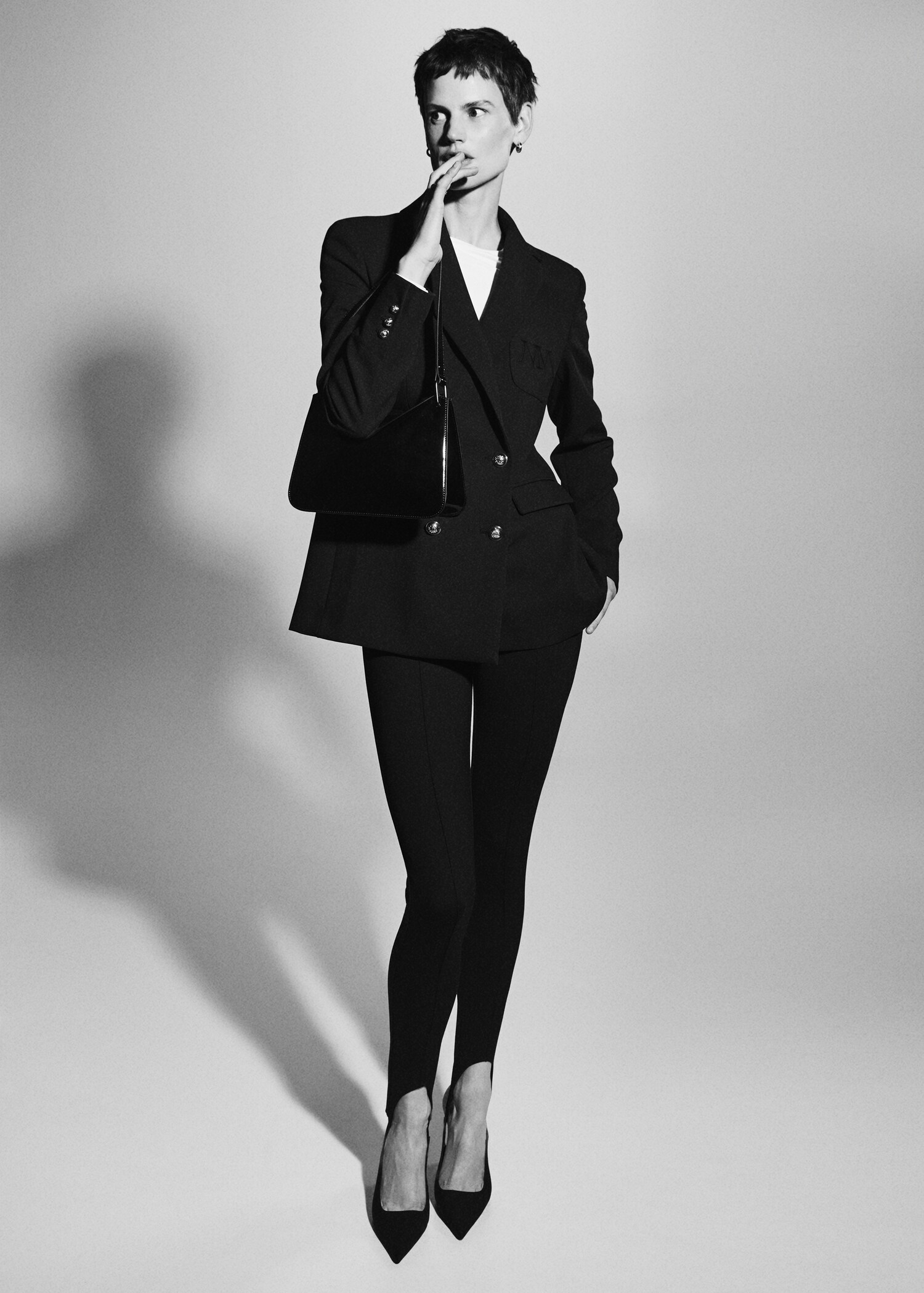 Double-breasted suit blazer - General plane