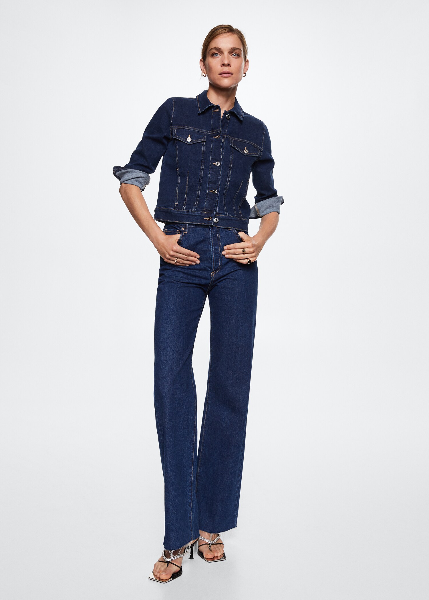 Cotton denim jacket - General plane