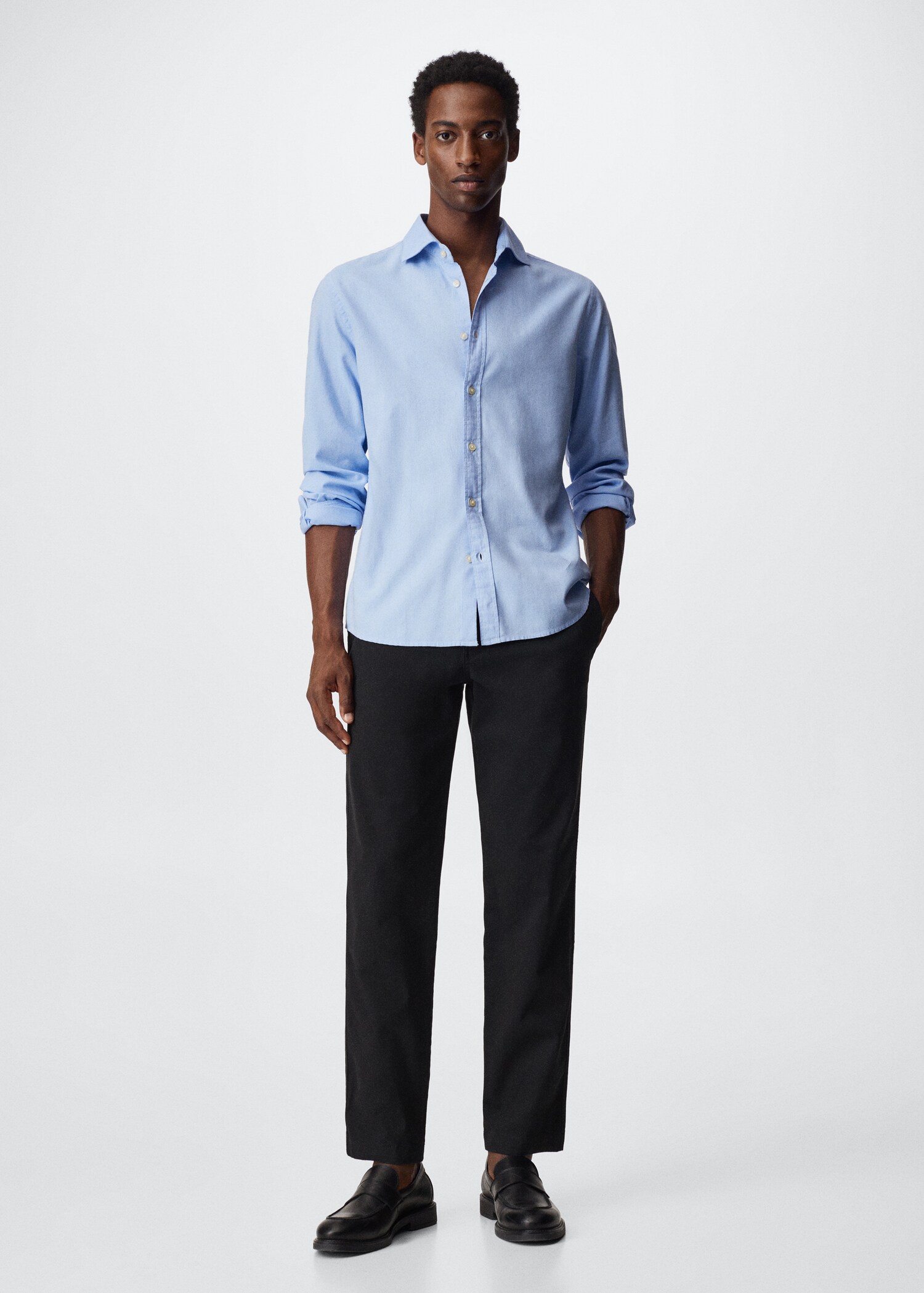 Chemise slim fit tissu oxford - Plan général