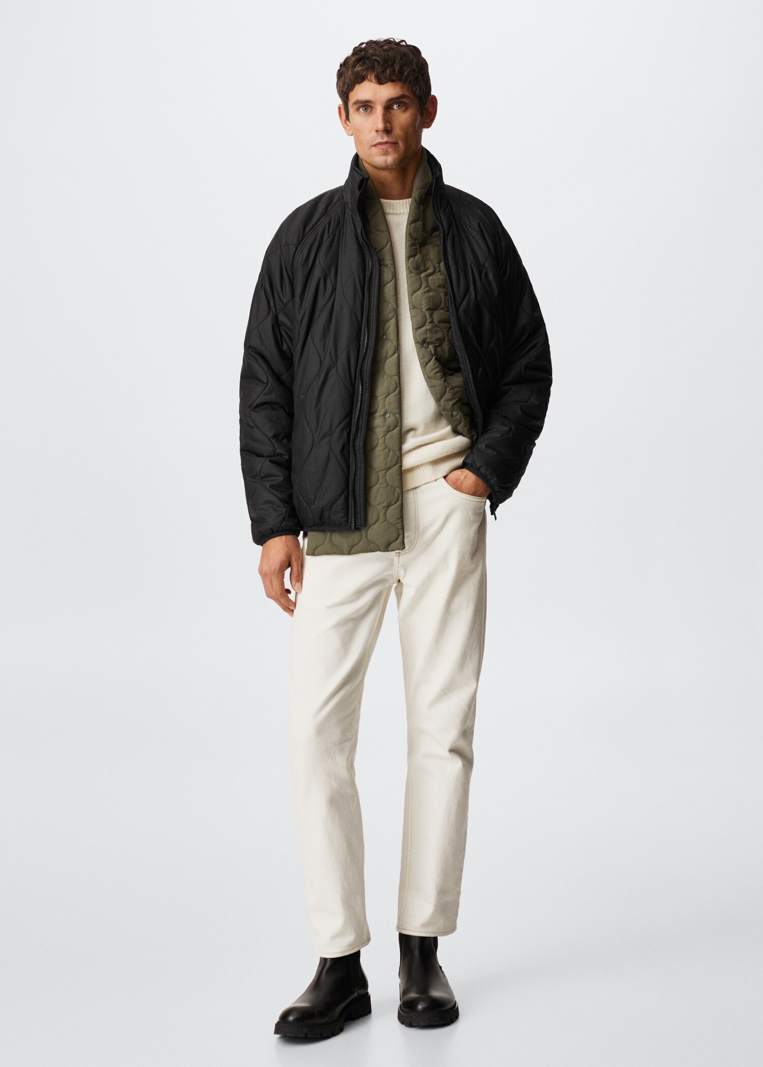 Water-repellent padded jacket - General plane