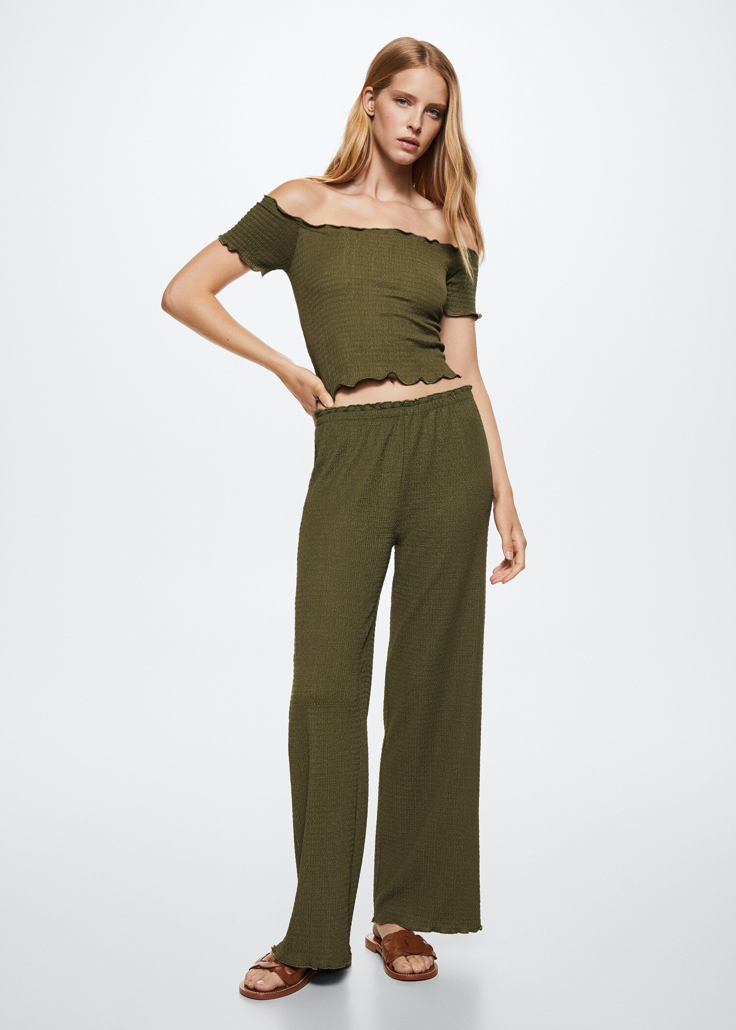 Pantalon fluide texturé - Plan général