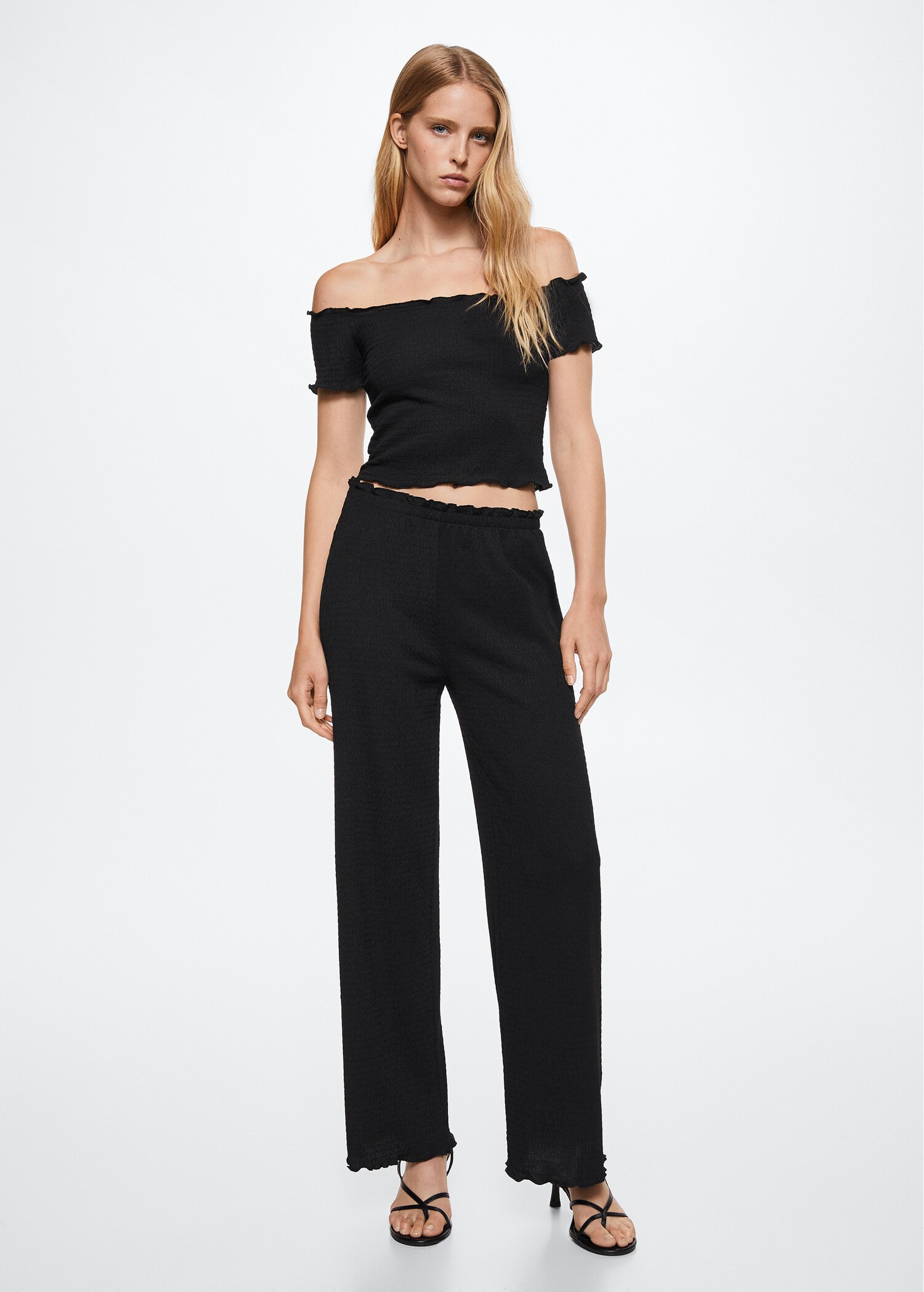 Pantalon fluide texturé - Plan général
