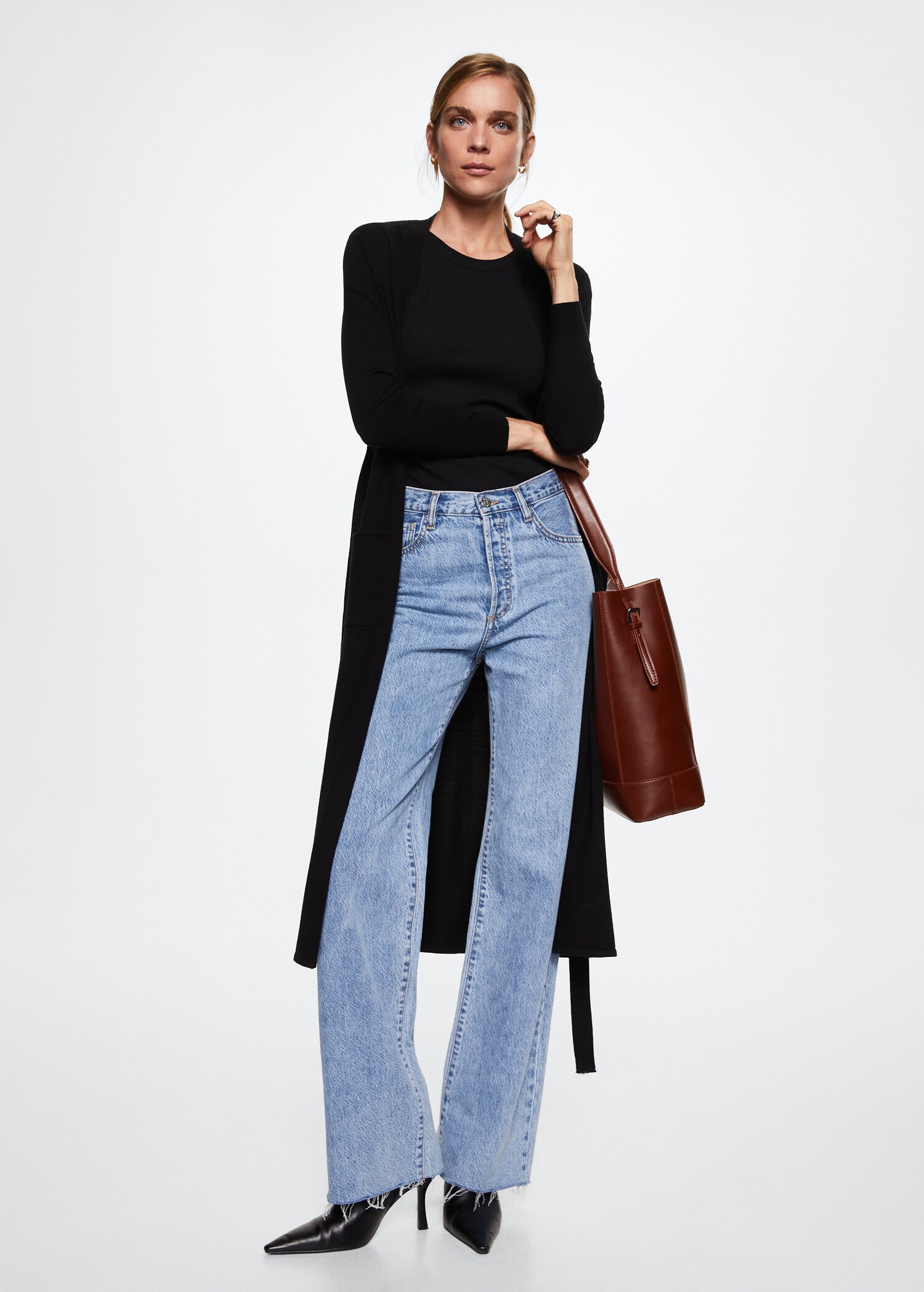 Bow long cardigan - General plane